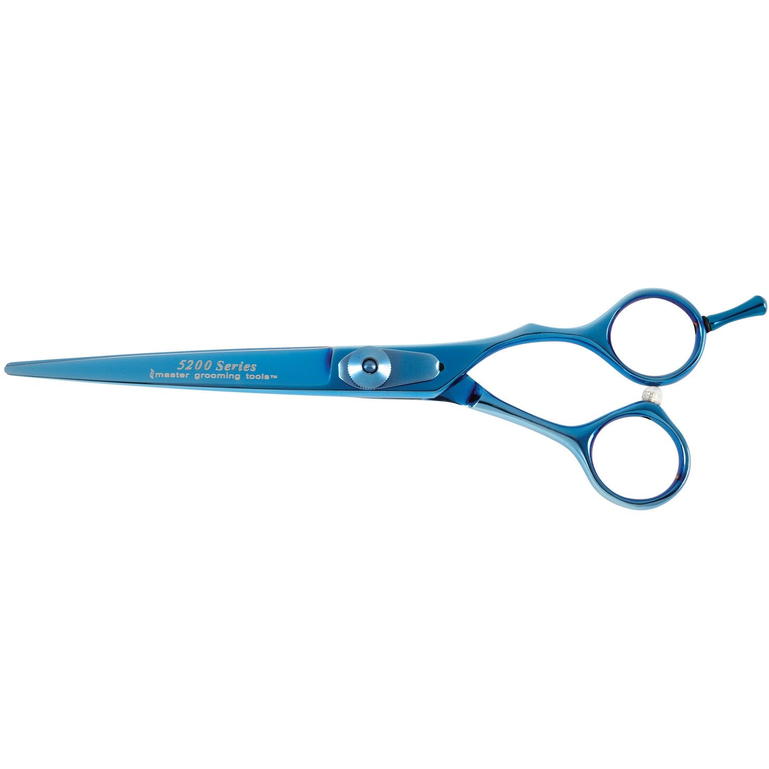 Master Grooming Tools 5200 Blue Titanium Shears — High-Performance Shears For Grooming Dogs - Straight, 6½'