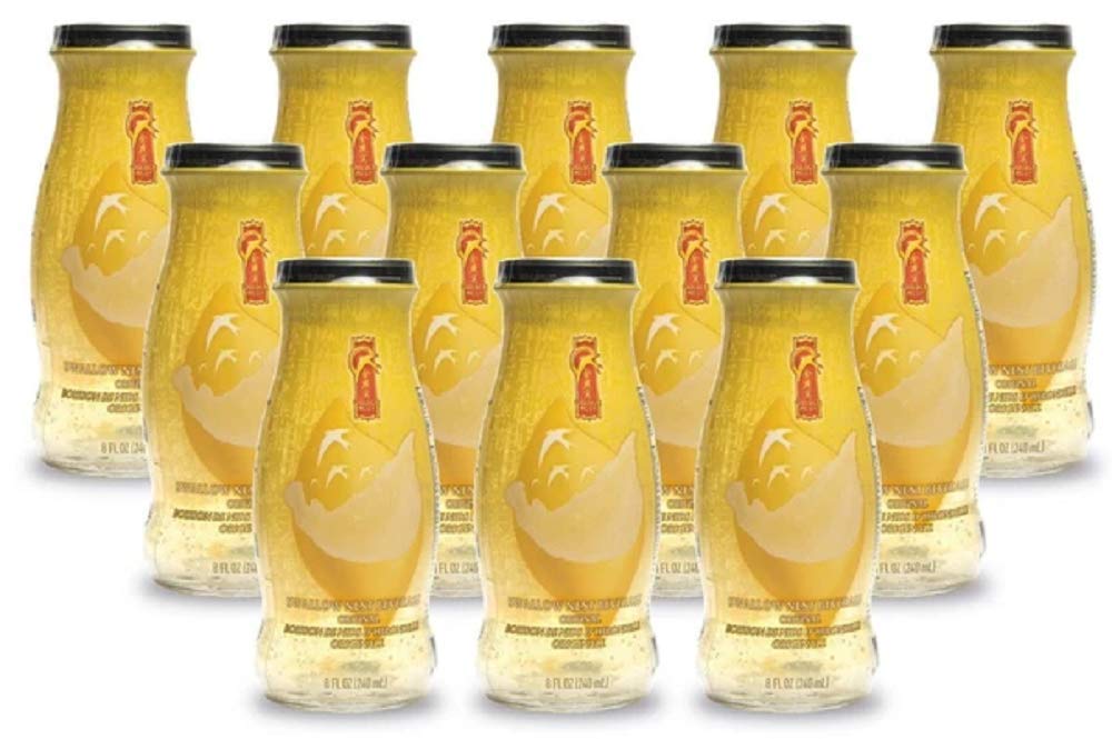 Golden Nest Premium Bird Nest Drink, Swallow Bird Nest 100% Natural - Made In Usa, (燕窩) 12 Bottles X 240 Ml (8Oz) (Original)