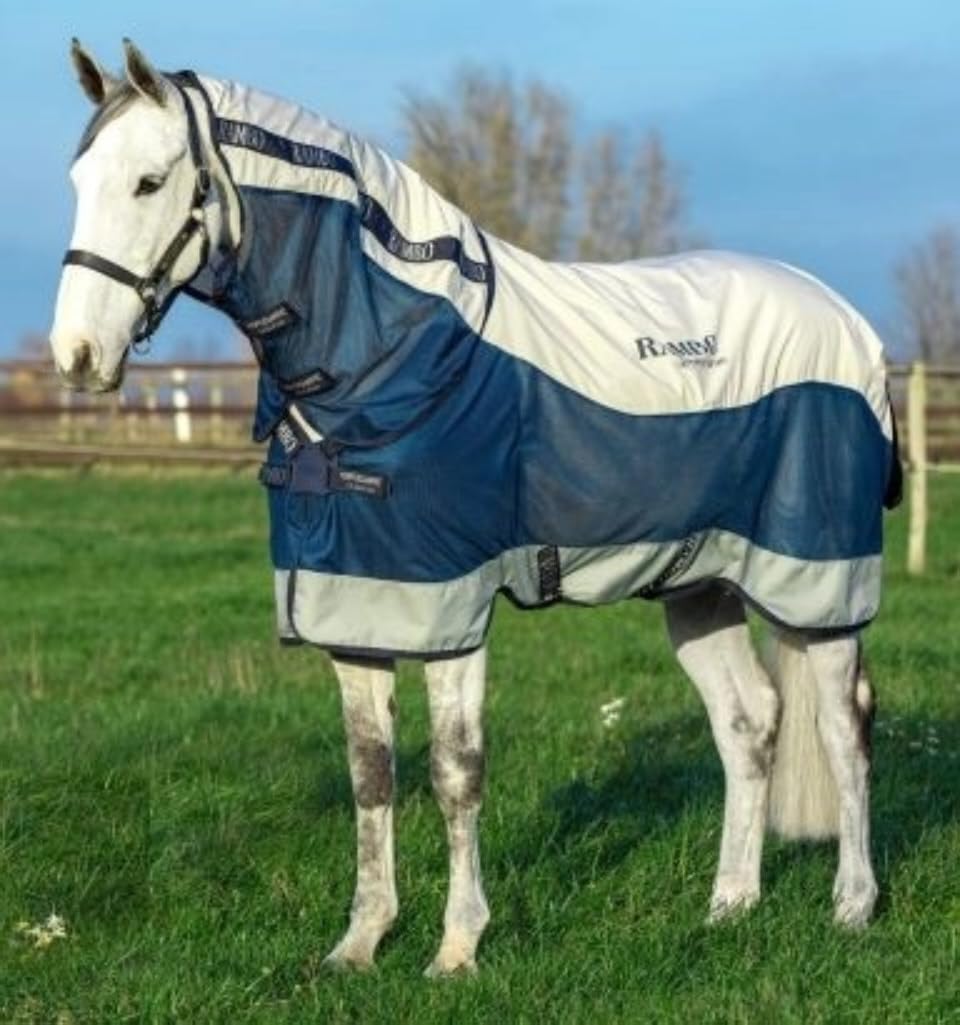 Horseware Ireland Rambo Summer Series Turnout 100G Navy/Grey 75