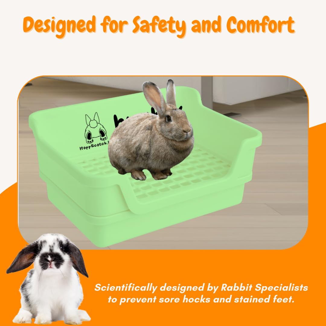 Bumbox Rabbit Large Litter Box, Training Rabbit Cage With Toilet Tray For Adult Hamster, Bunny, Ferret, Small And Large Animal,