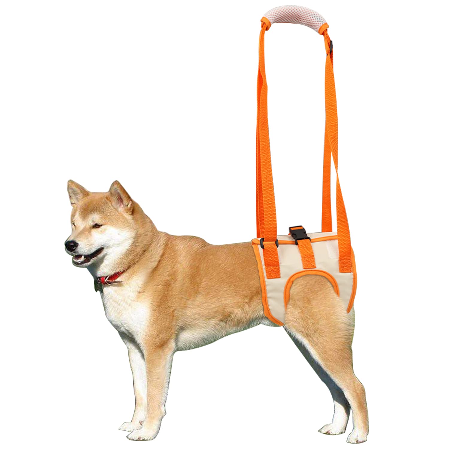 Qiyadin Dog Support Harness For Back Legs, Dog Sling For Small Medium Large Dogs Hind Leg Support, Dog Lifter For Rear Legs Mobility And Elderly Dogs (Orange, L)