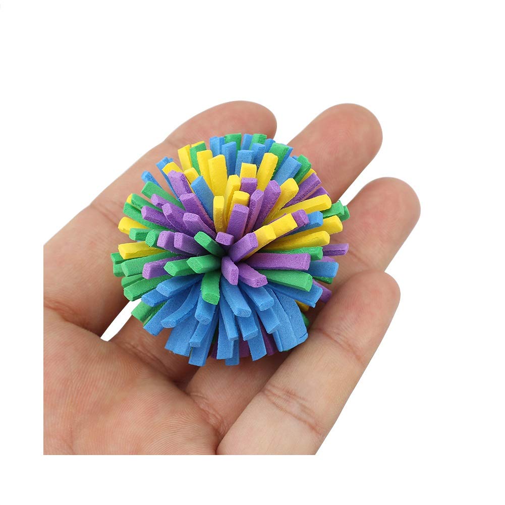 Stock Show 10Pcs 1.6' Funny Colorful Eva Flower Ball Foam Cat Toy Ball Cat Kitten Catch/Chase/Play Ball, Random Color