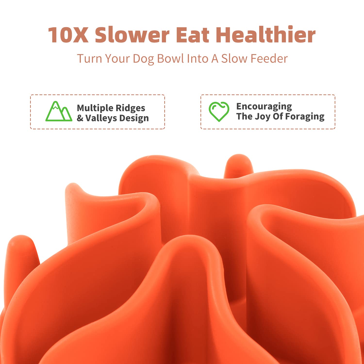 Jaoul Dog Slow Feeder Insert,Dog Bowls Small Slow Feeder,Puzzle Design with 21 Octopus Suction Cups for Small Breed Dog Bowls Sm