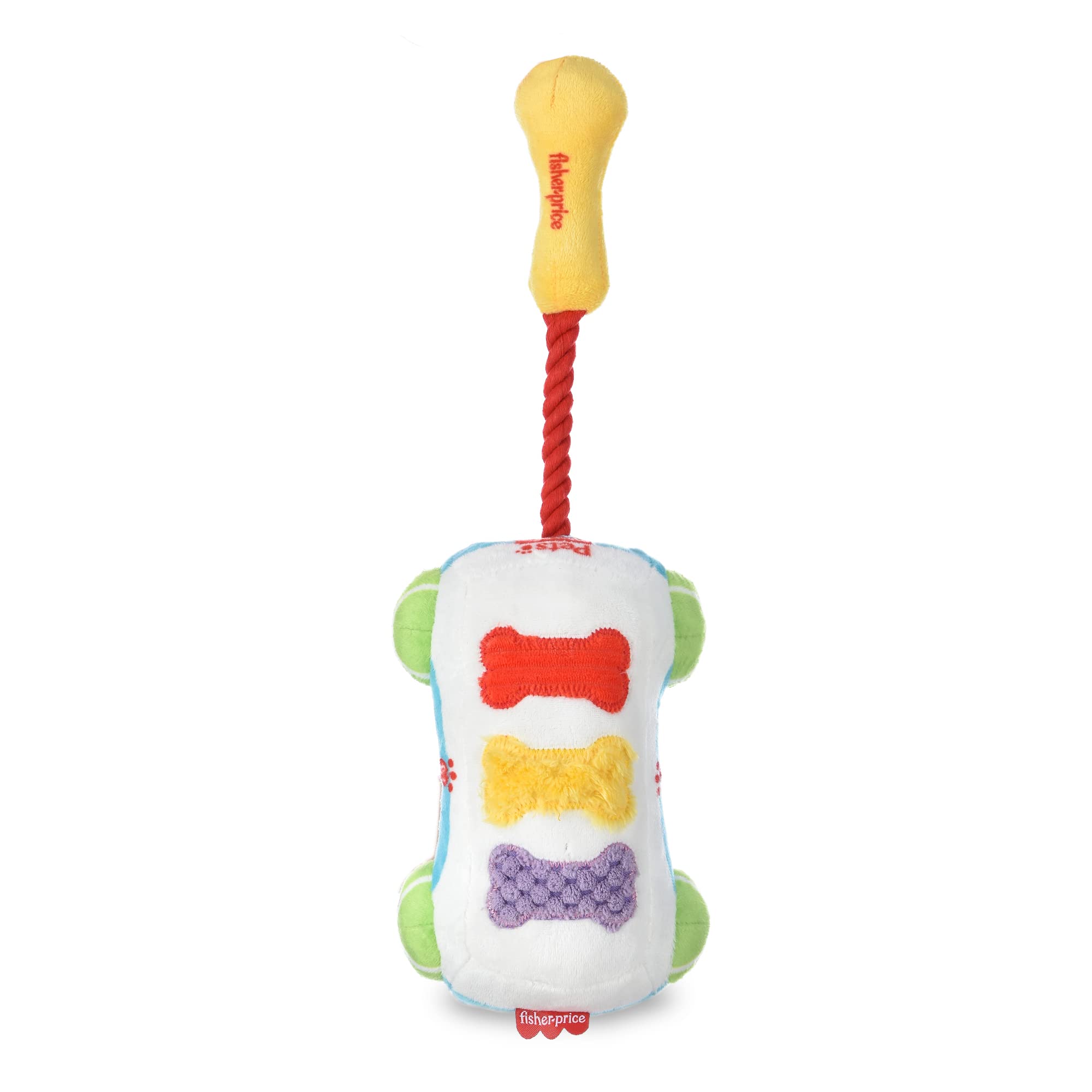 Fisher-Price For Pets Sound-Bites Plush Toy Xylophone For Puppies, Sounds Desensitize Pups To Noises - Noise-Making Chew Toy For Puppies - Multifunctional Dog Toy