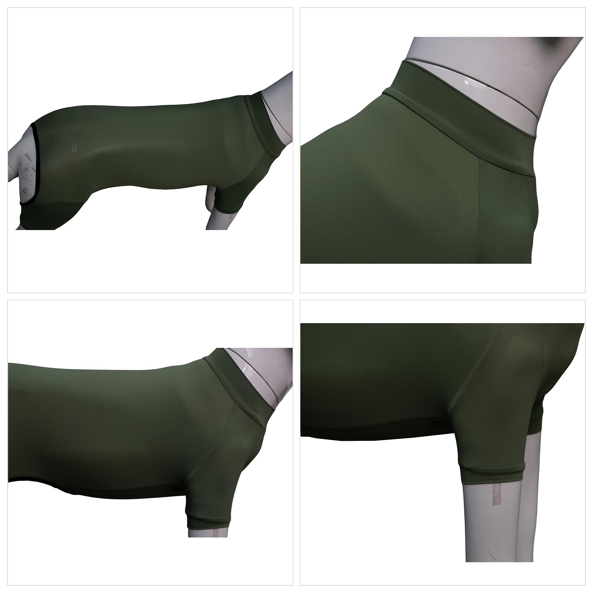 Lovelonglong Dog Jumpsuit With Uv Protection And Quick-Dry Fabric For Spring Summer Pet Pajamas Army Green S
