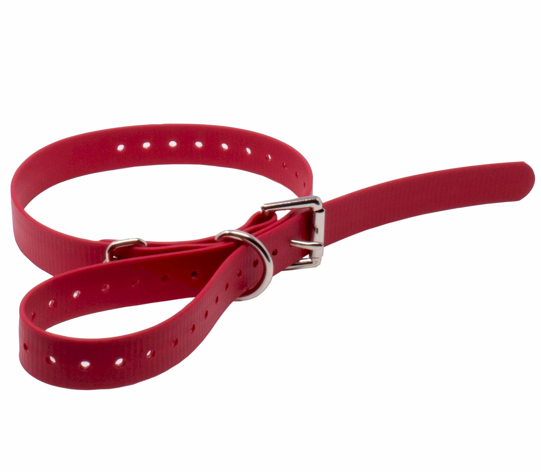 Educator Biothane Dog Collar, Waterproof, Odorproof, Metal Buckle And D Ring, Adjustable For Custom Fit, Cool And Comfortable, For Small, Medium, Or Large Dogs, 3/4-Inch, Red