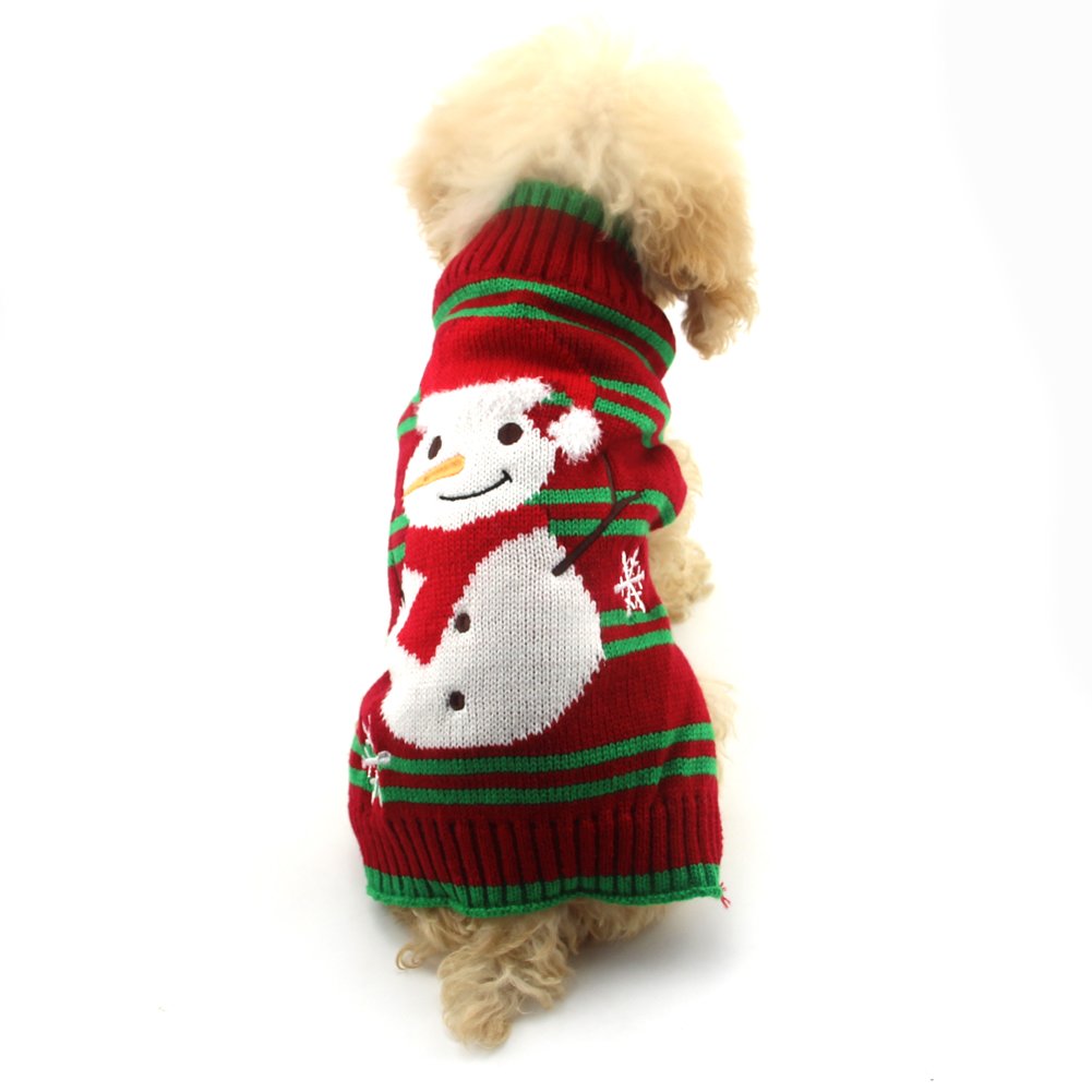 Delifur Dog Ugly Christmas Sweater Xmas Sweater Dog Christmas Snowman Sweater Cat Ugly Christmas Sweater For Cat Dog(Snowman1#, Xxl)