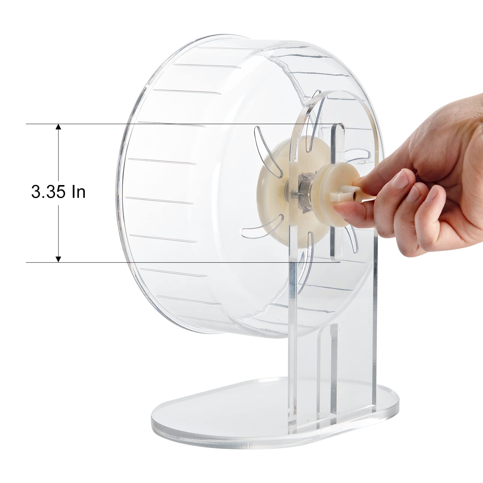 Sirvarni Silent Hamster Exercise Wheel - Hamster Toys Cages Accessories 7.9 Inch Running Spinner With Adjustable Stand Quite Run