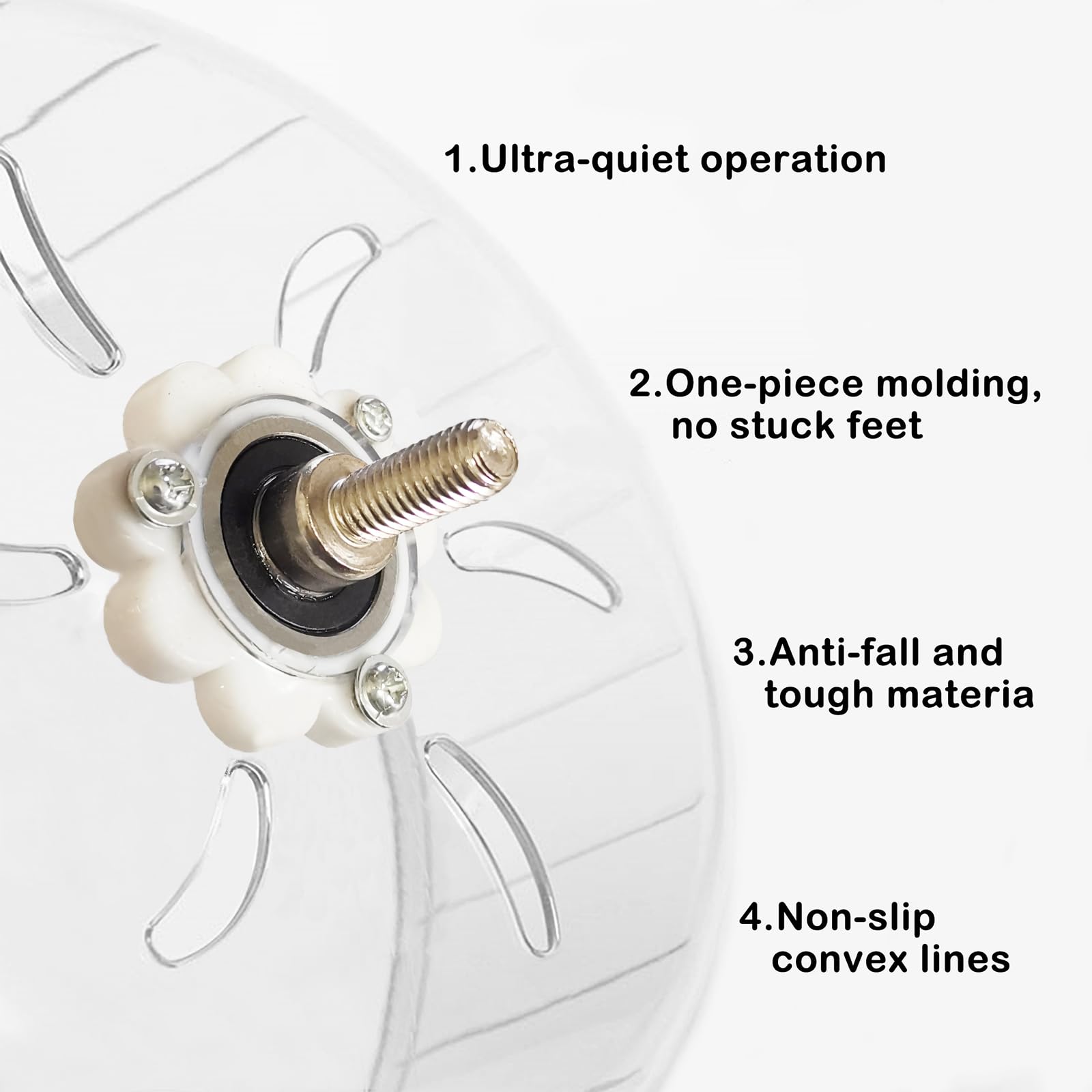 Sirvarni Silent Hamster Exercise Wheel - Hamster Toys Cages Accessories 9.45 Inch Running Spinner With Iron Stand Quite Runner F