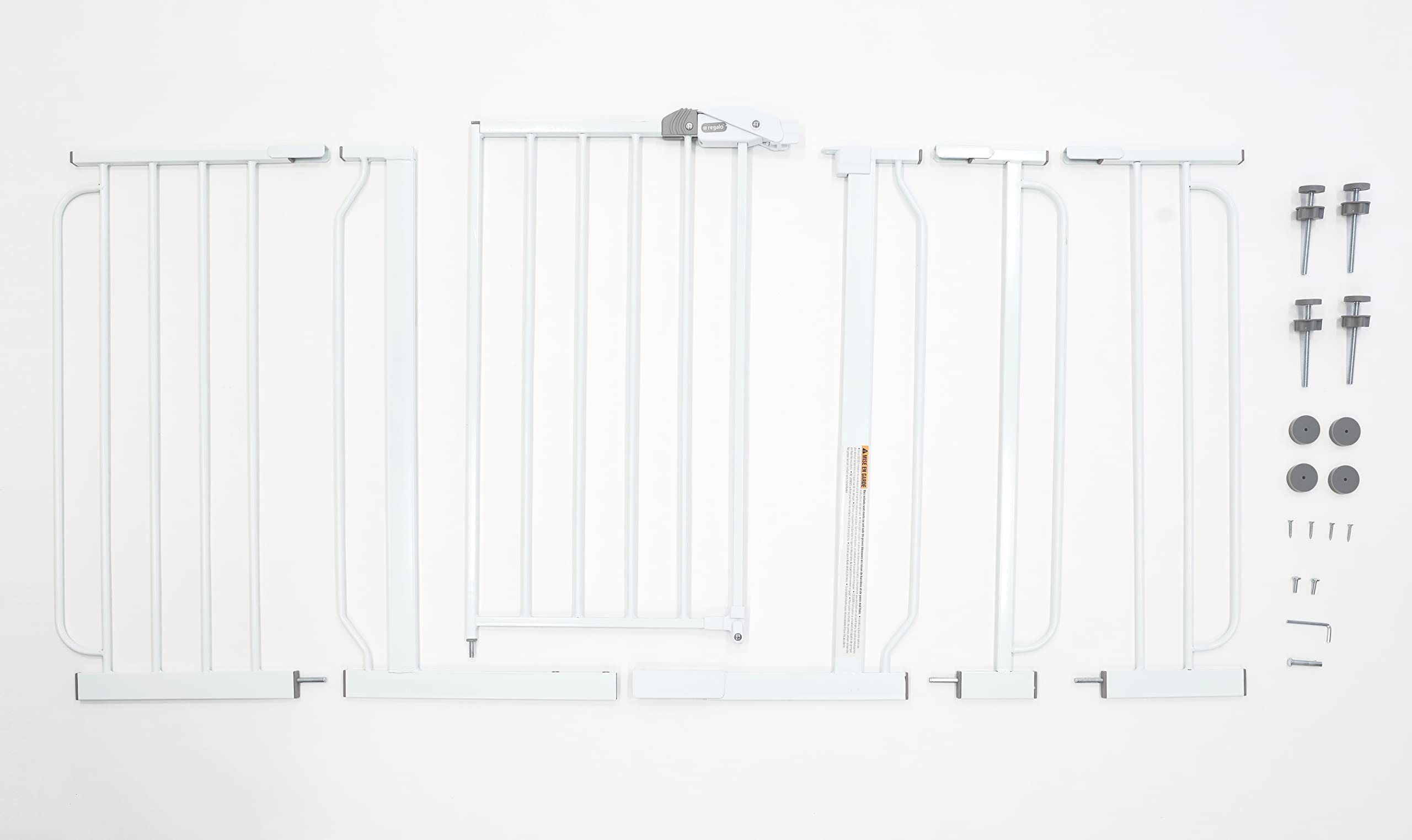 Regalo 56-Inch Extra Wide Baby Gate - Metal, White, Includes Extensions, Model 1158 DS, Fits 29-56"W x 30"H