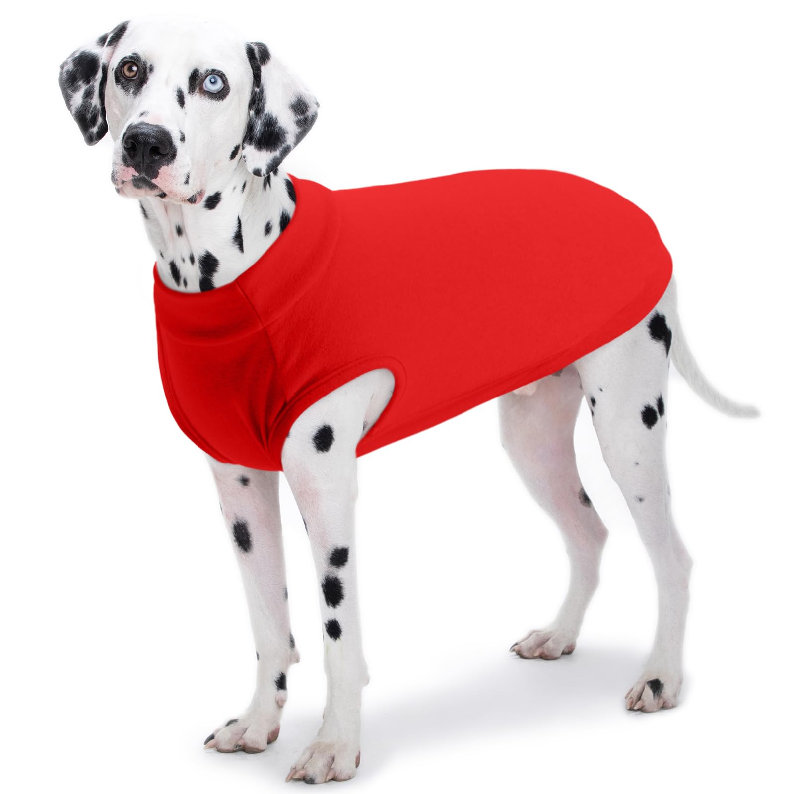 Kuoser Dog Fleece Vest, Dog Pullover Sweatershirt Warm Breathable Dog Coat For Large Dog, Turtleneck Thick Winter Sweater With L