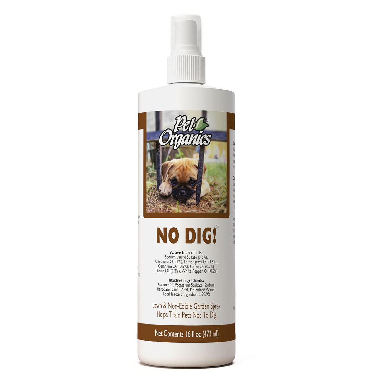 Naturvet Pet Organics No Dig Yard & Lawn Training Spray For Cats And Dogs - Helps Deters Pets From Digging In Gardens, Grass, La