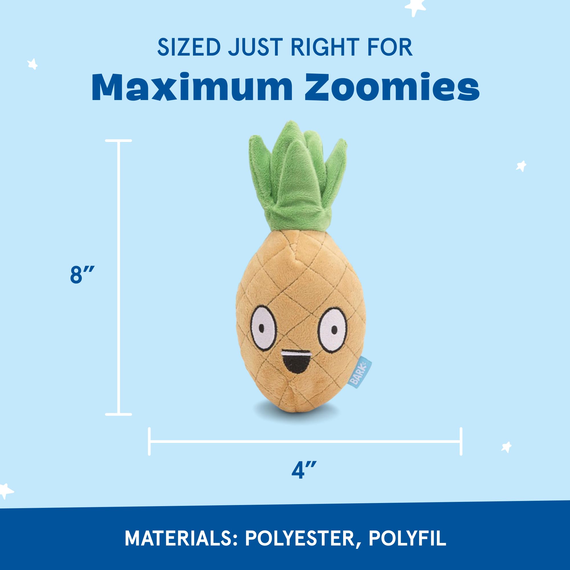 Barkbox Dog Toy 2 In 1 Interactive, Plush Exterior With Squeaker & Crinkle Material, Tearable Dog Toy With Squeaky Spikey Ball I