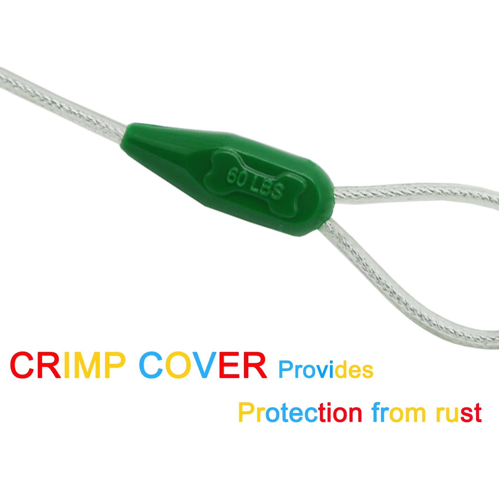 Petest 30Ft Reflective Tie-Out Cable For Medium Dogs Up To 60 Pounds