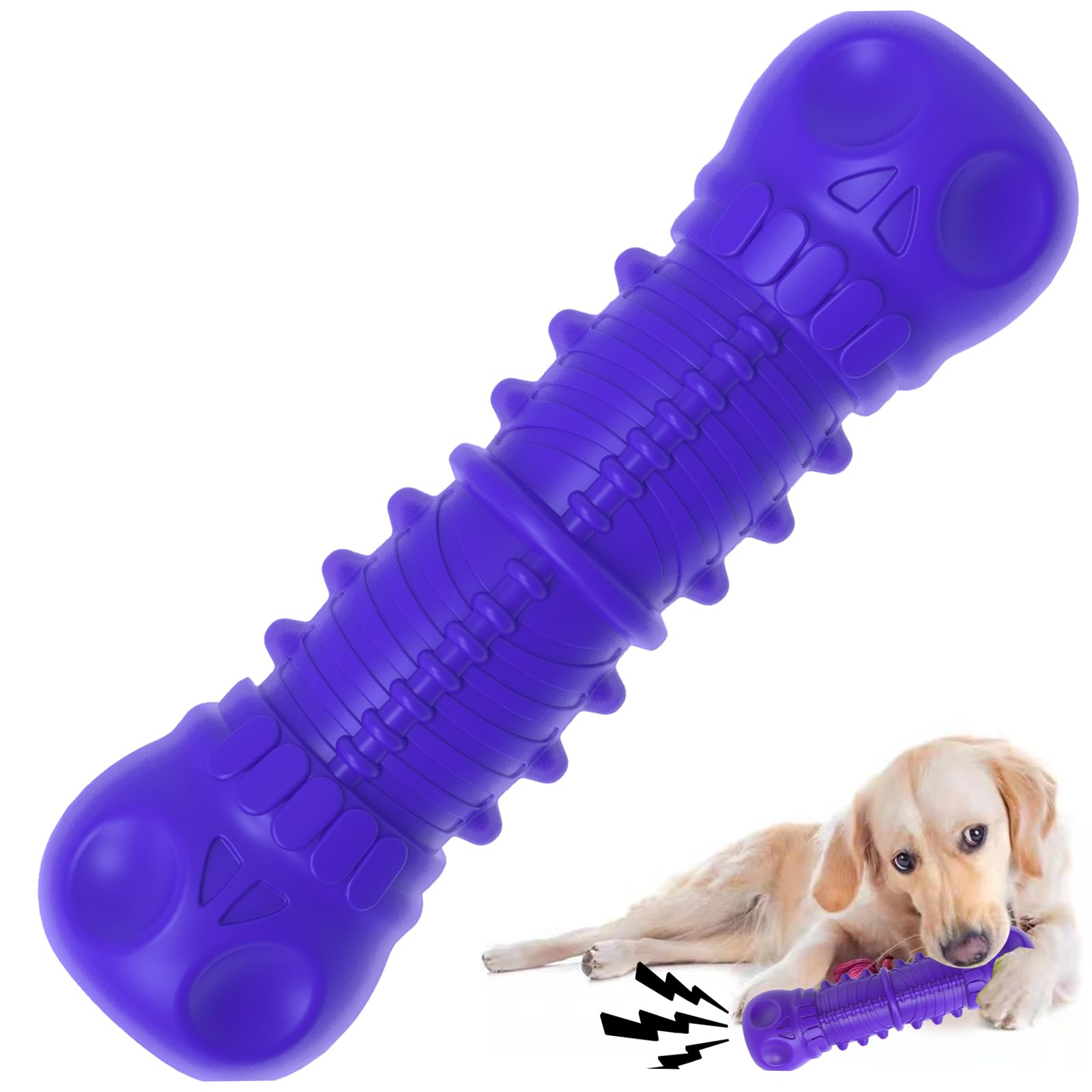 ZIKATON Dog Squeaky Toys for Aggressive Chewers, Durable Chew Toys for Large Medium Breed Dog, Dog Toys, Tough Durable Dogs Toys