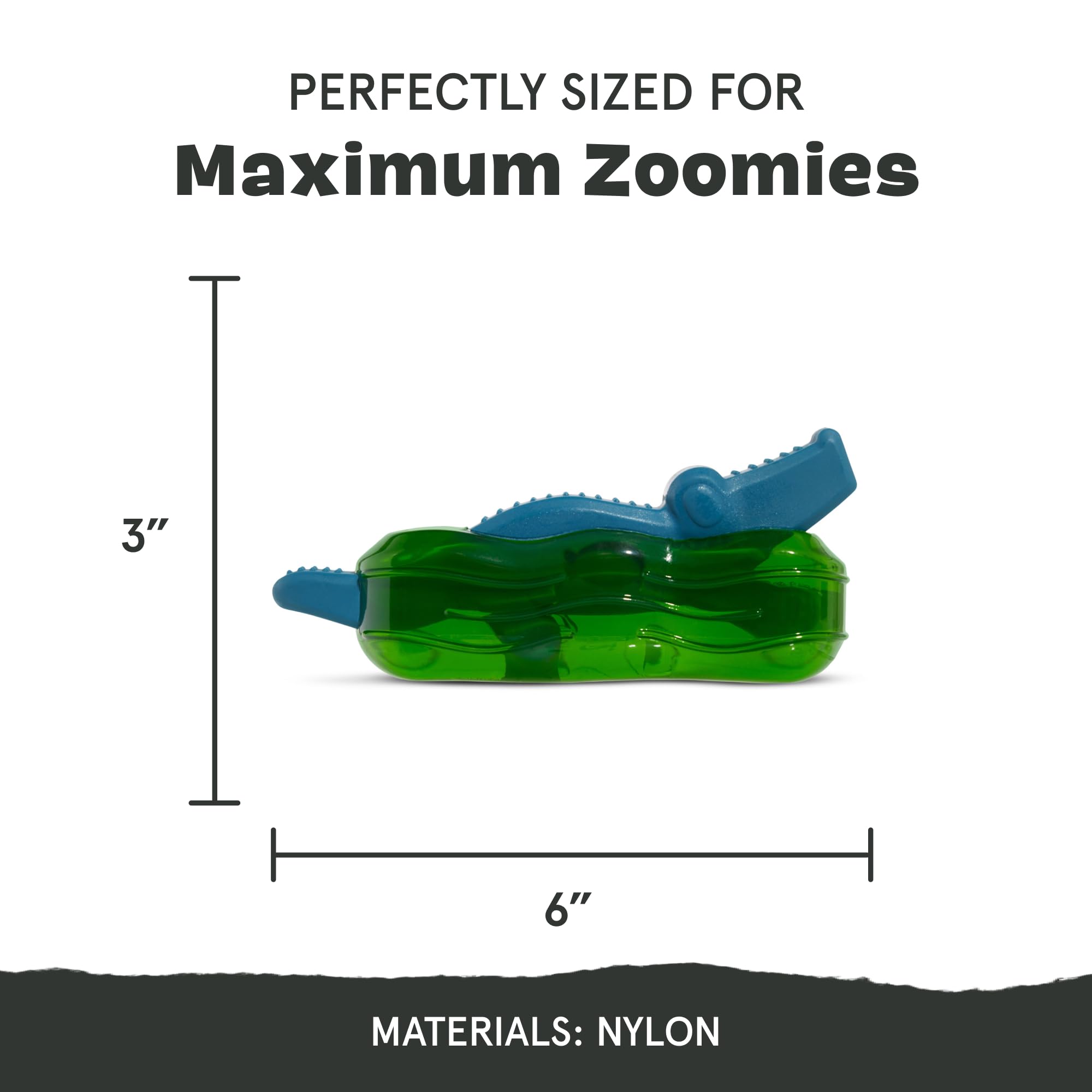 Barkbox Crocness Monster Dog Toy For Medium Dogs - Beef-Scented, Perfect For Tough Chewers To Grab, Grip, And Chew For Endless F