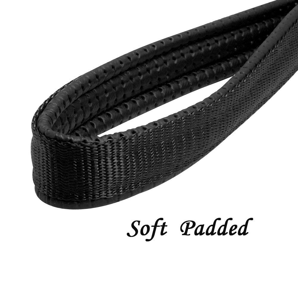 Beirui Premium 6 Foot Chain Heavy Duty Dog Leash - Soft Padded Handle Lead - Perfect Basic Leashes For Large & Medium Size Pets Walking,Traffic Training And Traveling (3.0Mm * 6 Foot, Black)