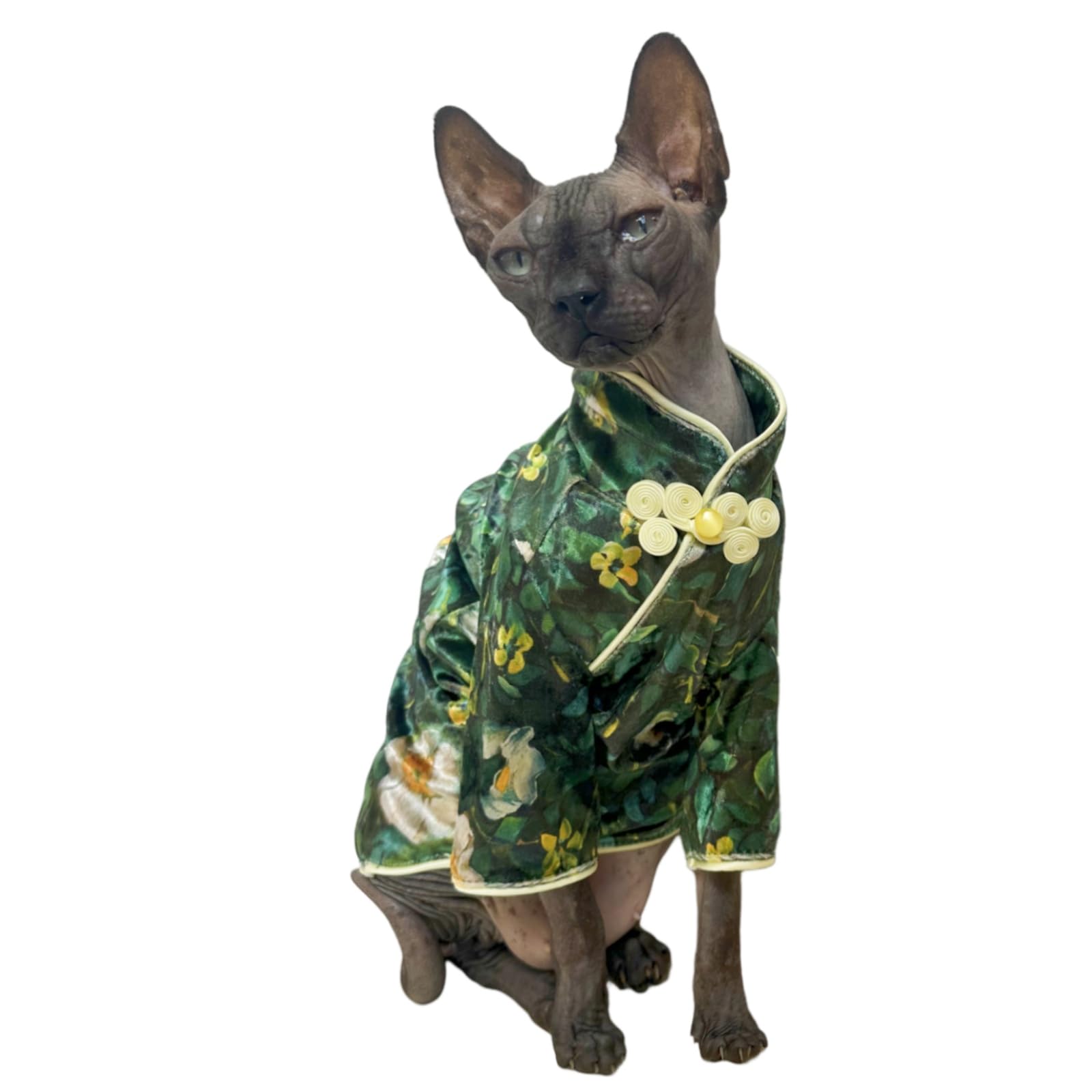Traditional Culture Sphynx Hairless Cat Cotton T-Shirts Cats Clothes Pet Sweater Cat'S Vest Pet Clothes Kitten Shirts Small Dogs