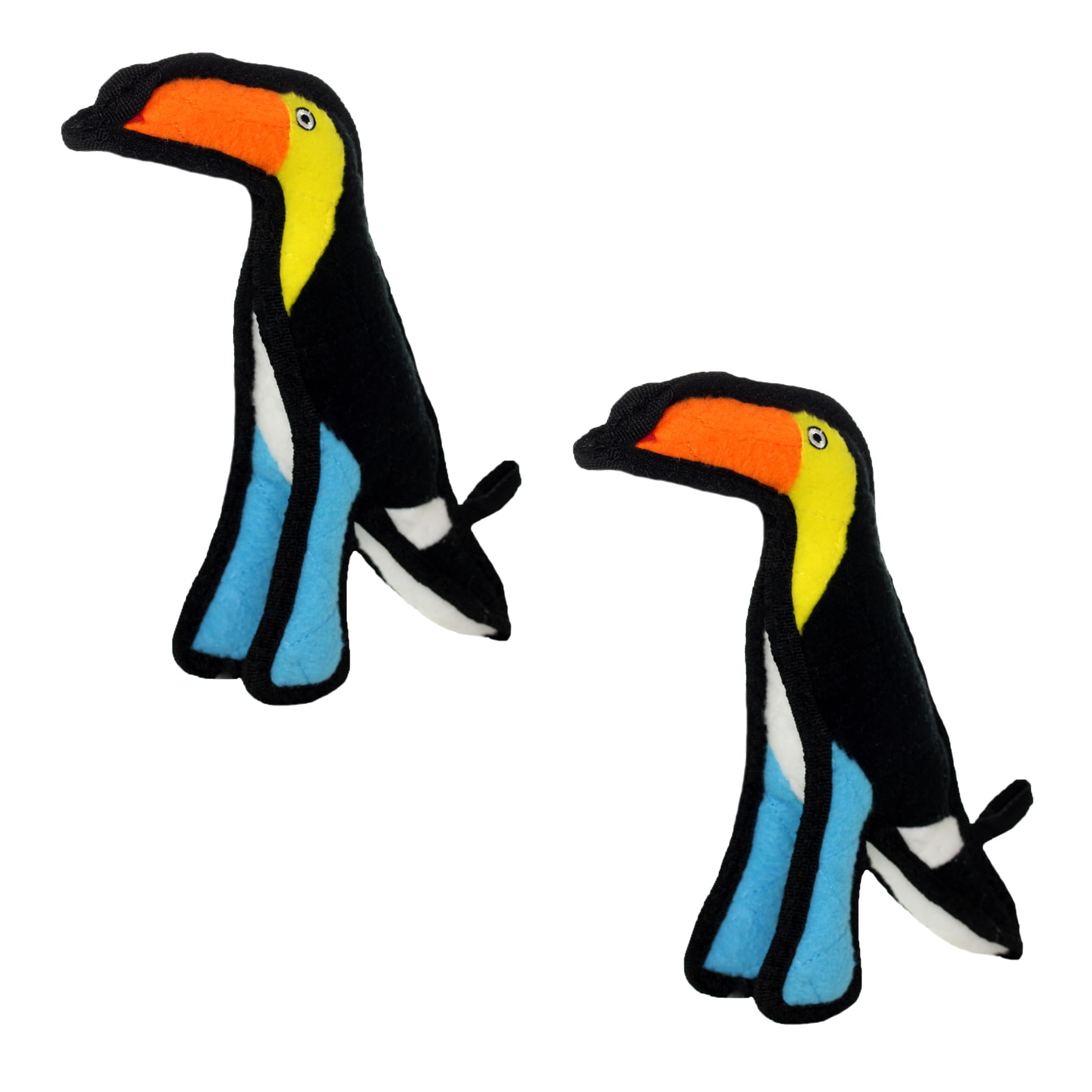 TUFFY - 2 Pack Original : Toucan Dog Toy : Ultra Durable Plush Dog Toy with Multiple Layers & Reinforced Seams, Washable and Flo