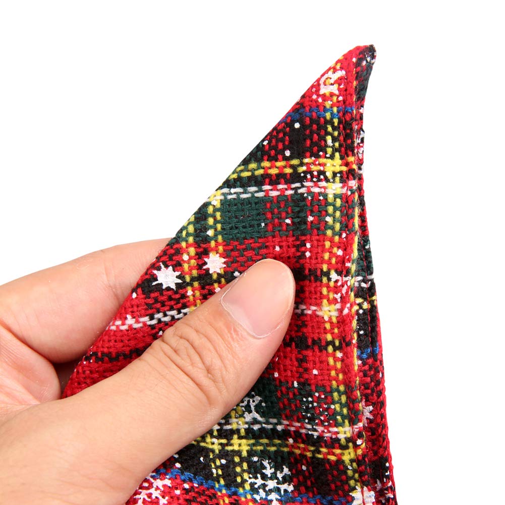 4Pcs Dog Bandana Christmas Pet Triangle Scarf Plaid Snowflake Accessories Bibs For Dog Cat