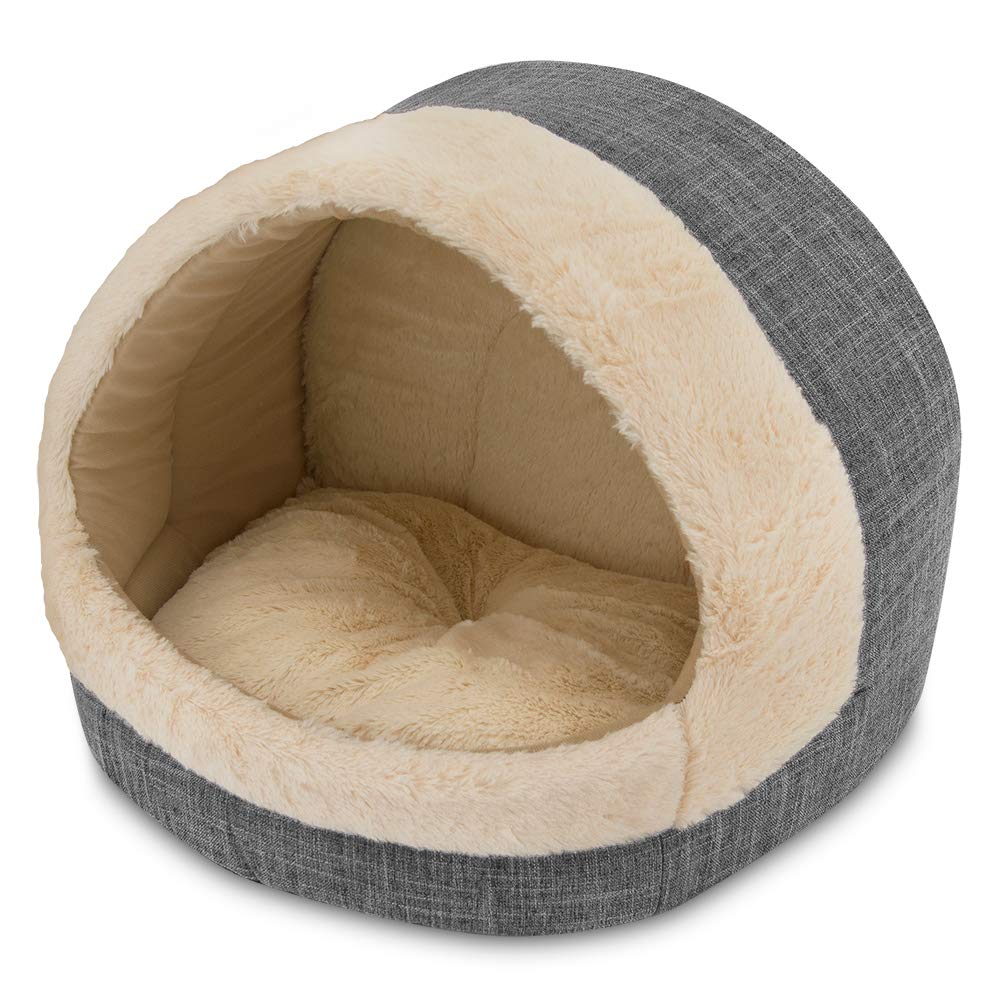 Best Pet Supplies Cozy Cat Cave By - Gray, 17 X 15 X 14
