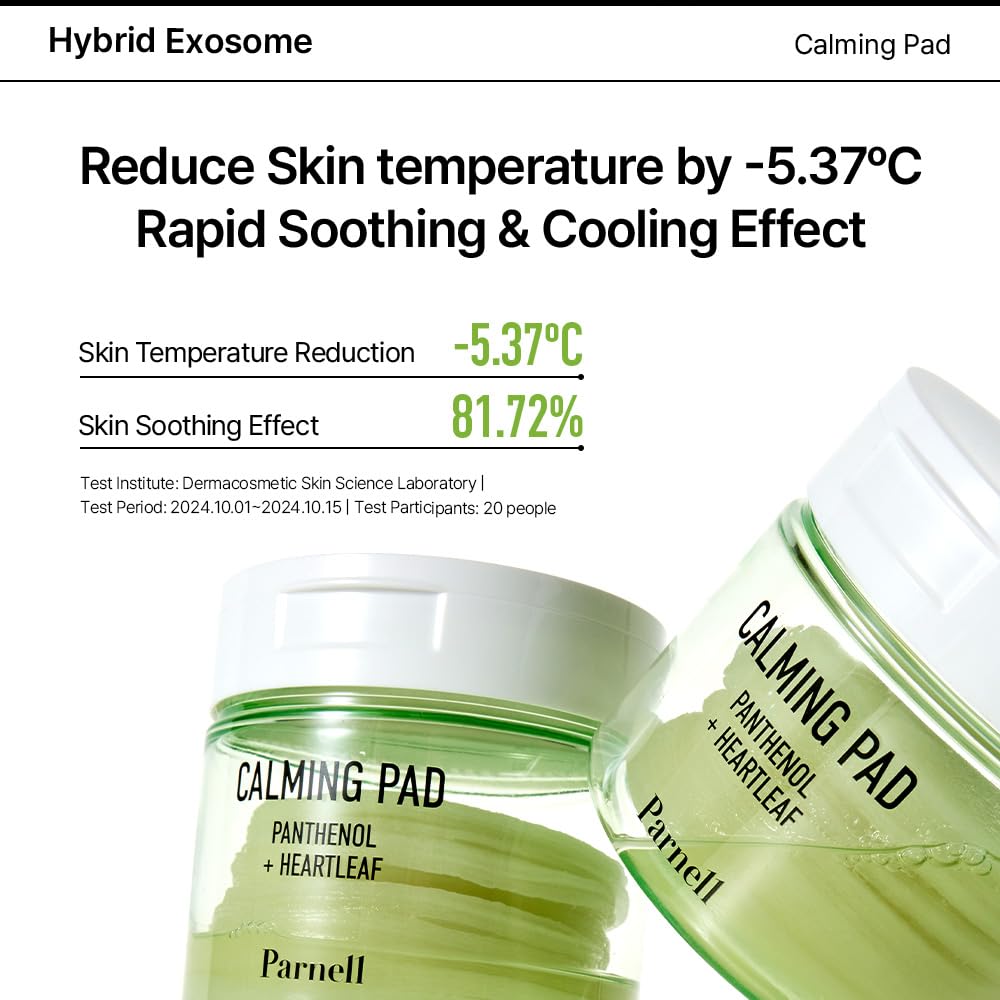 Parnell Panthenol Heartleaf Calming 60 Pads, Hydration Pads for face, Korea Skin Care, Korea Beauty