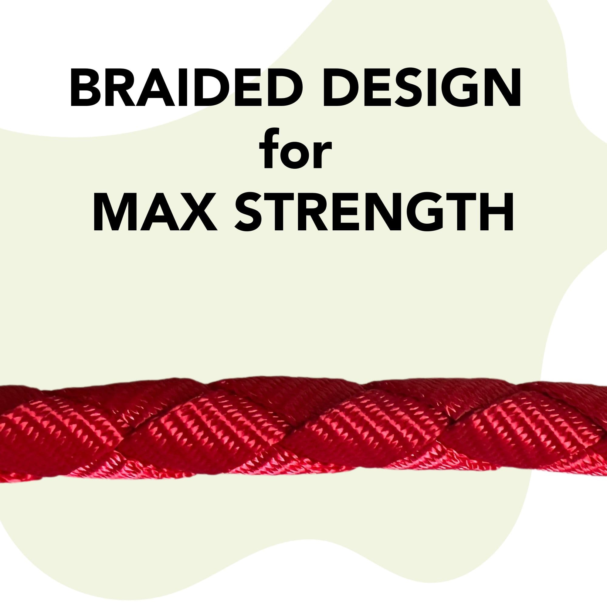 Caldwell's Pet Supply Co. Red Dual Dog Leash - Heavy Duty Tangle-Free Double Leash for Small, Medium, Large Dogs with Padded Handle