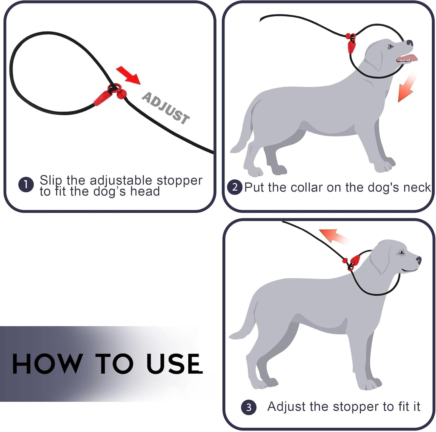 2 Pack Slip Leads For Dogs 6Ft Slip Leash For Dogs Dog Lead Strong Nylon Dog Training Leash No Pull Rope Dog Leash Dog Leashes F