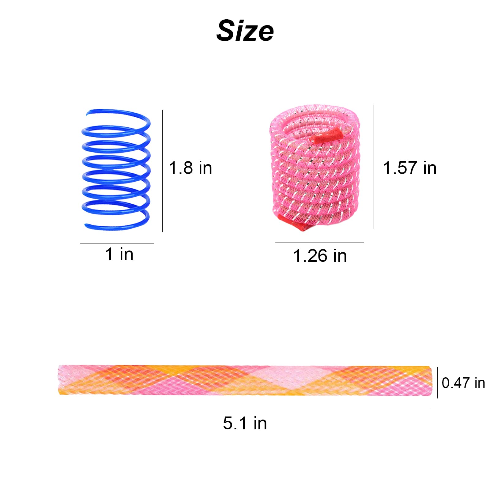 46 Piece Cat Toys Set: Colorful, Interactive Spring & Tube Toys For Indoor Cats - Flexible Plastic Spiral Coils For Kittens