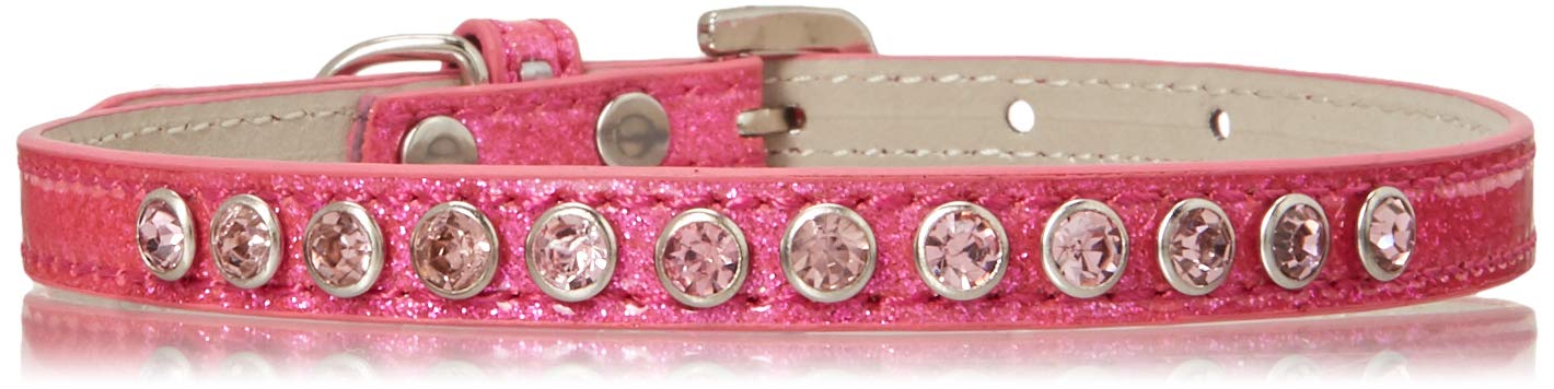 Dog, Puppy and Pet Ice Cream Collar, &quot;Pearl & Light Pink Crystal Rimsets&quot; Pink 16