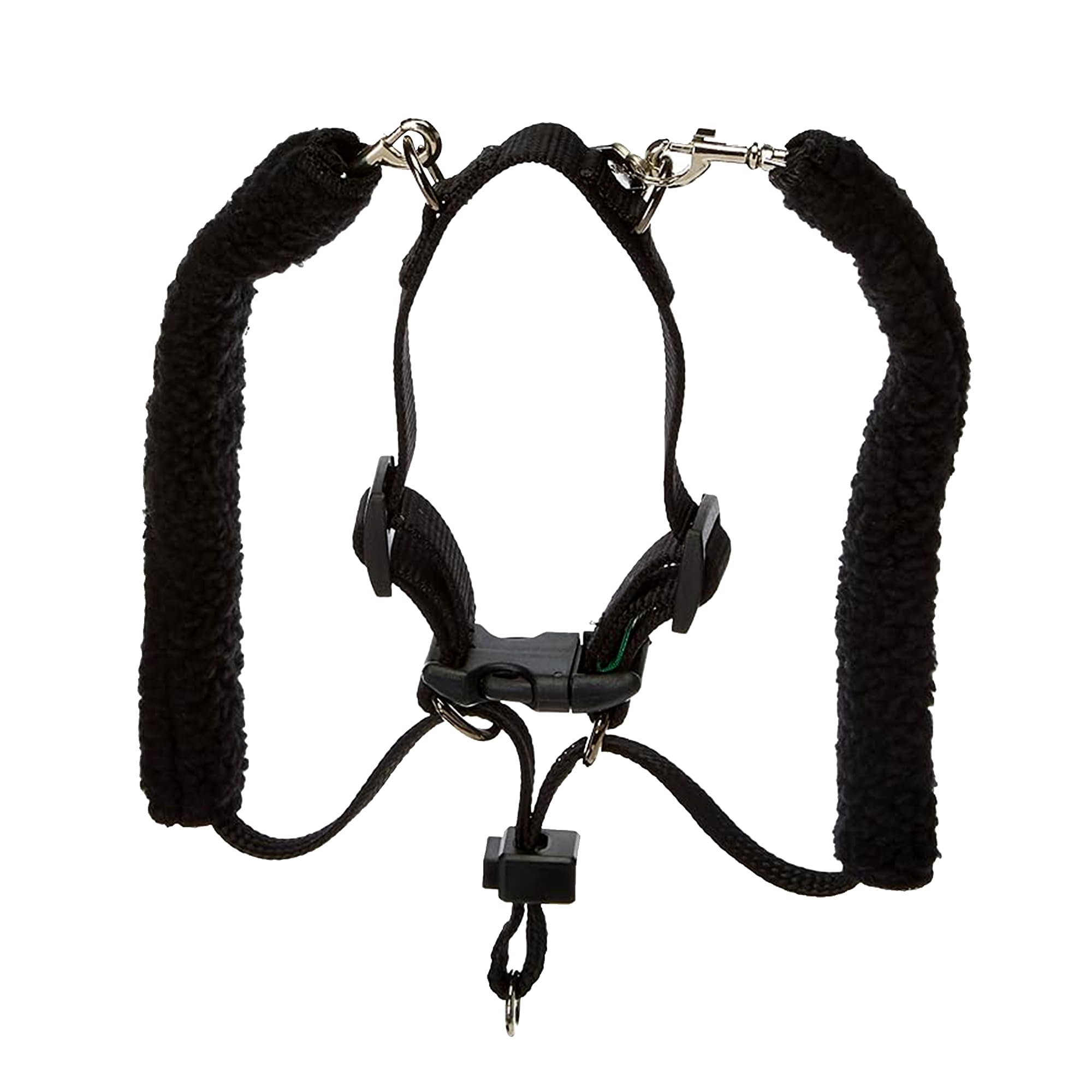 Sporn Original Training Halter, No Pull Harness Medium Size Dog With Black Padded Sherpa Sleeves, Breathable No Pull Dog Harness Medium Sized Dog, Provides To All Medium Sized Breeds