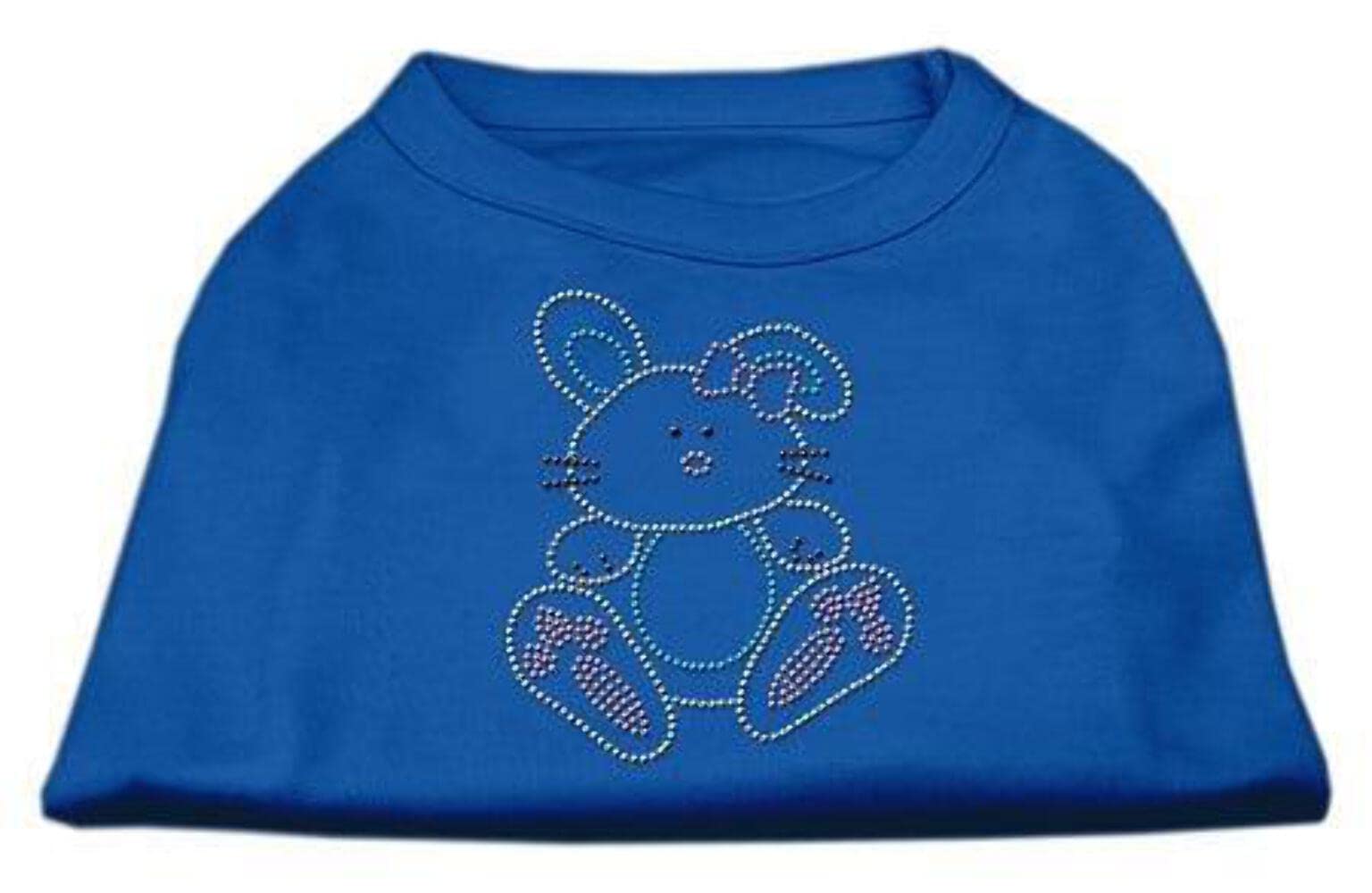 Mirage Pet Products Bunny Rhinestone Dog Shirt, Small, Blue