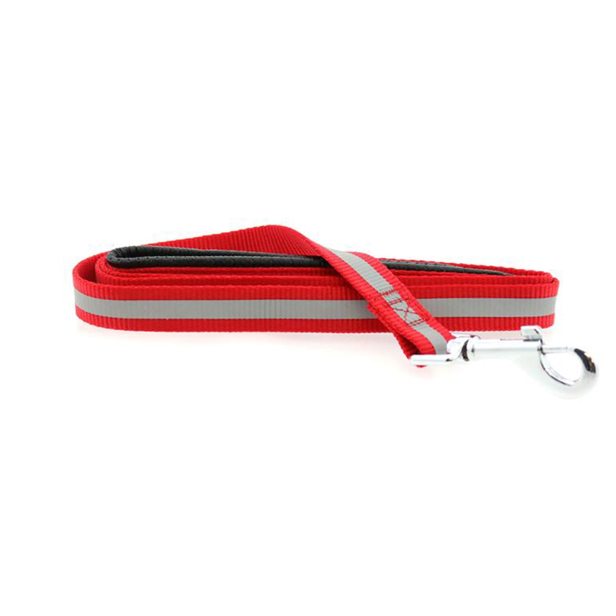 Doggie Design Dd-Rfl-Rd Reflective Nylon Leash With Soft Grip Handle44; Red - 0.75 In. X 5 Ft.