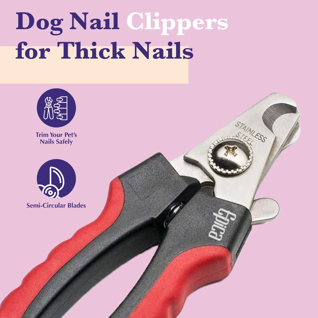 Epica Cat Nail Clipper, Dog Nail Clipper | Cat Nail Clippers With Safety Guard, Cat Claw Clippers | Dog Nail Clippers For Small Dogs, Puppy Nail Clippers | Cat/Dog Nail Clipper, Small/Medium Black