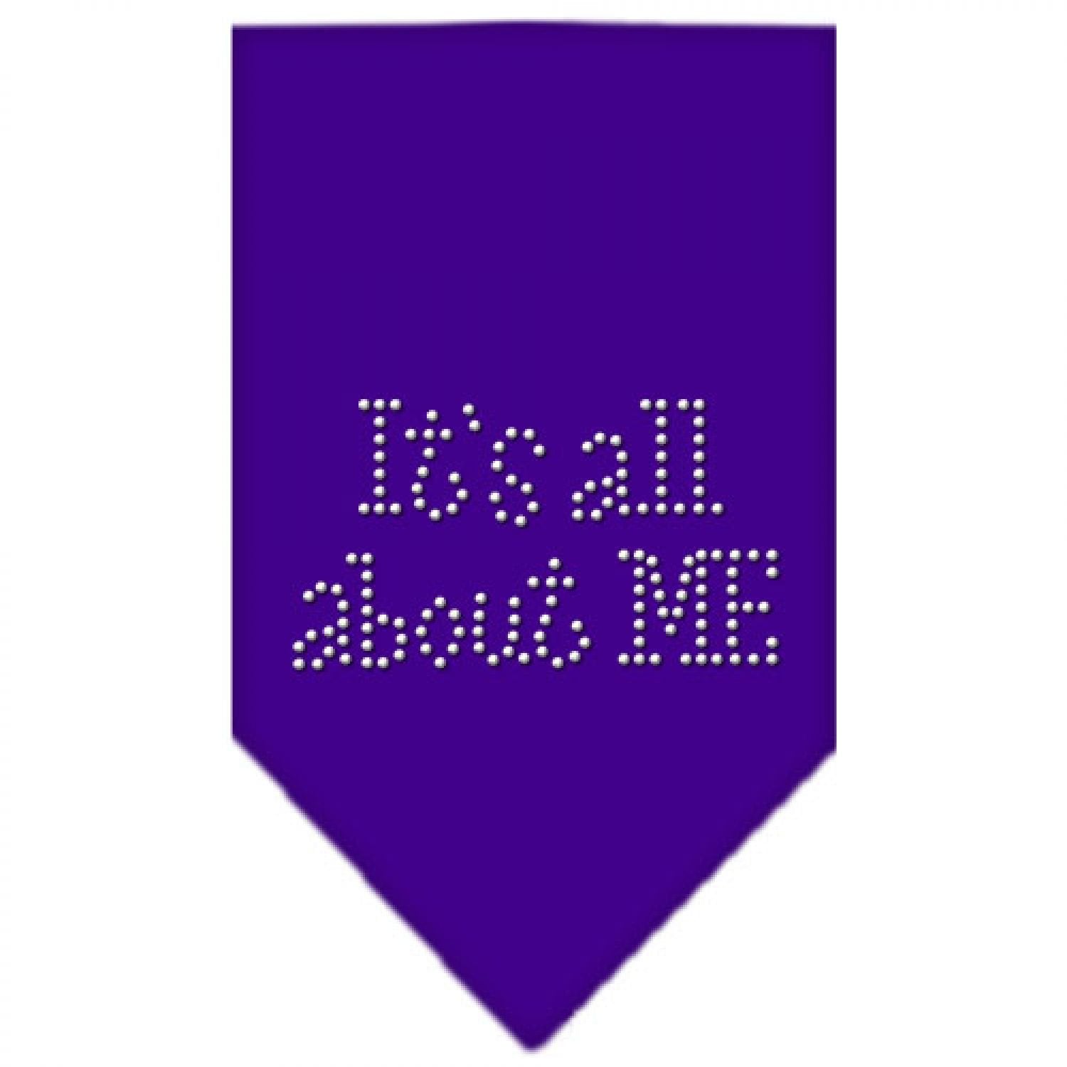 Mirage Pet Products Its All About Me Rhinestone Bandana, Small, Purple