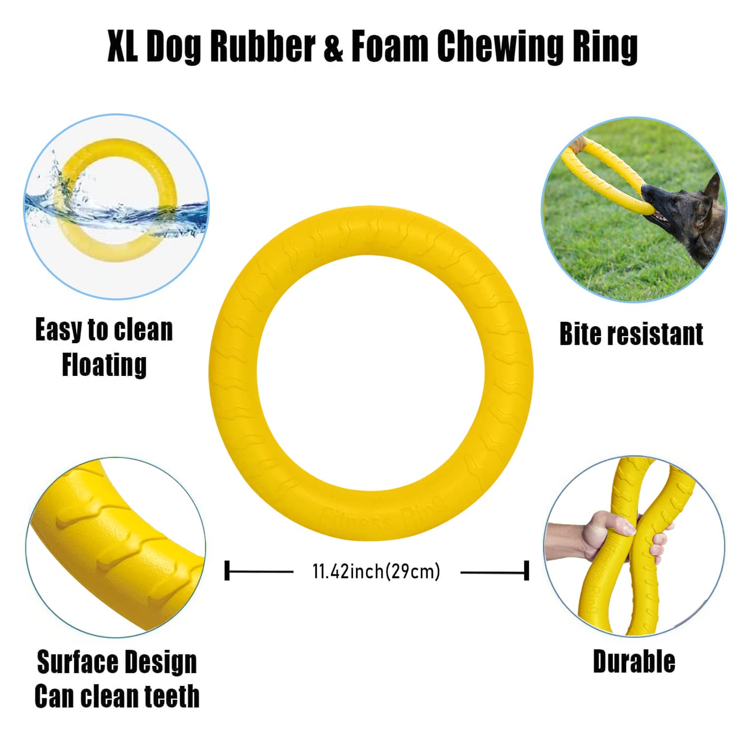 Dlder Xl Large Indestructible Dog Toys, Dog Chew Toys For Aggressive Chewers,Flying Discs For Medium/Large Breeds. Floating Dog