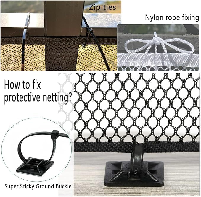 Stairway Net, 15ft x 3ft Child Safety Net, Banister Guard for Baby, Balcony Netting for Pets, Railing Safety Net for Baby Proofi