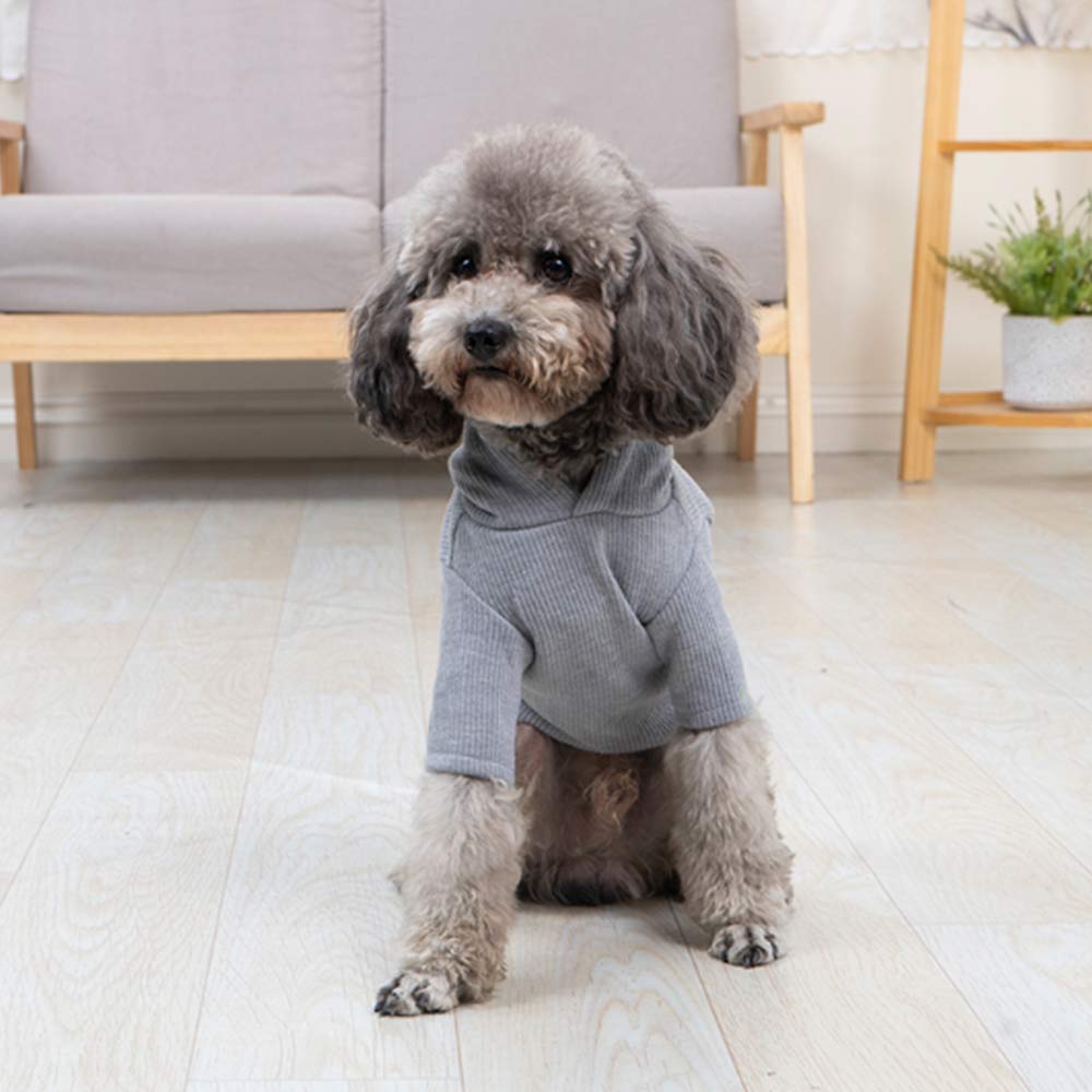 Aniac Pet Hoodie Cat Rabbit Outfit With Bunny Ears Cute Sweatshirt Spring And Autumn Puppy Knitted Sweater Kitty Soft Knitwear (Medium, Grey)