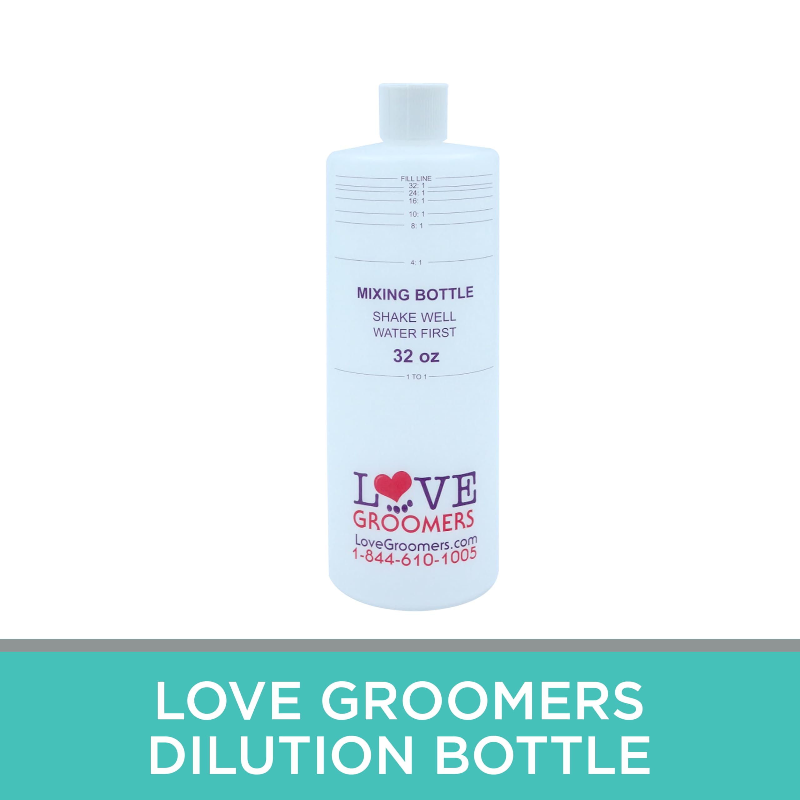 Groomer Essentials 32Oz Dilution Bottles - Set Of 4 - Professional Pet Shampoo Dilution Bottles For Dog Grooming - Perfect Mixing Bottles For Shampoo, Conditioner, And Grooming Solutions