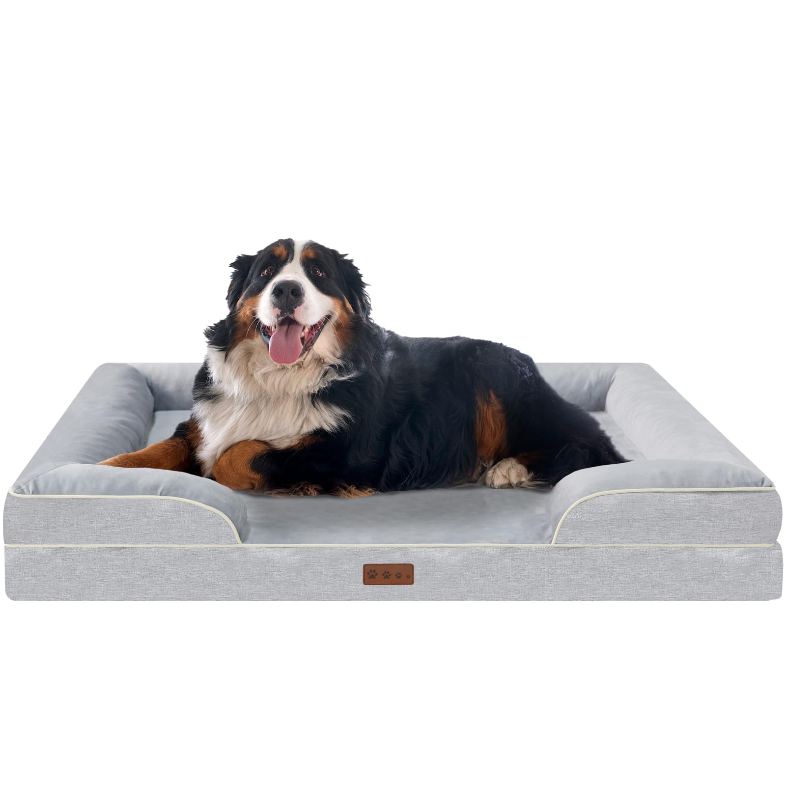 Dokdogs Jumbo Orthopedic Dog Beds For Extra Large Dogs- Waterproof Memory Foam Pet Couch Bed With Removable Washable Cover & Non