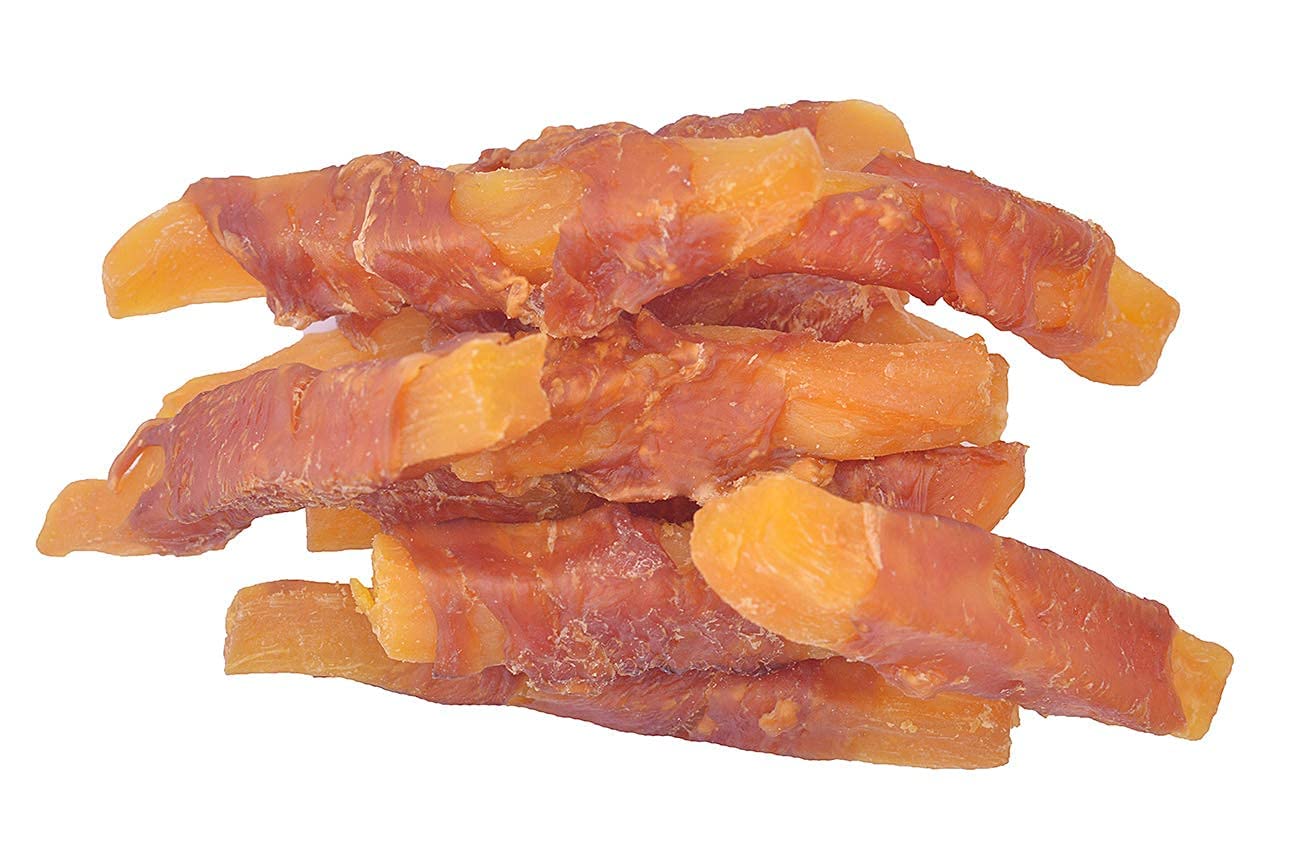 Pawant Dog Treats, Chicken Wrapped Sweet Potato Dog Treats, Puppy Training Snacks Gluten & Grain Free Rawhide Free Treats 0.5lb/