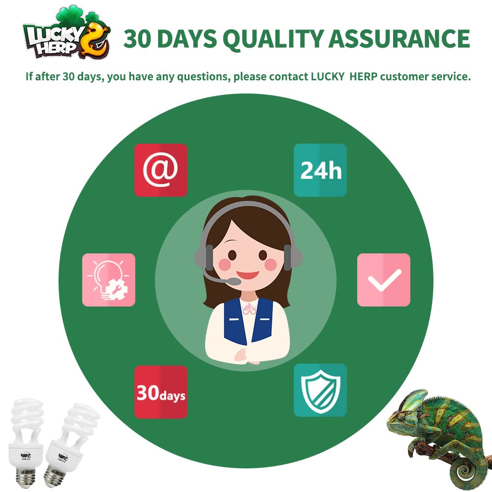 Lucky Herp Reptile Uva Uvb Light 5.0 13W Compact Fluorescent Tropical Terrarium Lamp
