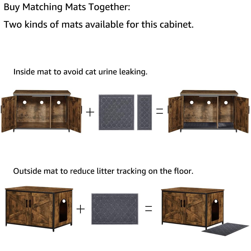 Unipaws Top Opening Cat Litter Box Enclosure, Friendly To Elderly People, Waist Or Keen Problem People, Xl Extra Large Cat Box Furniture, High Jumbo Automatic Litter Box Cover Hidden For Large Cat