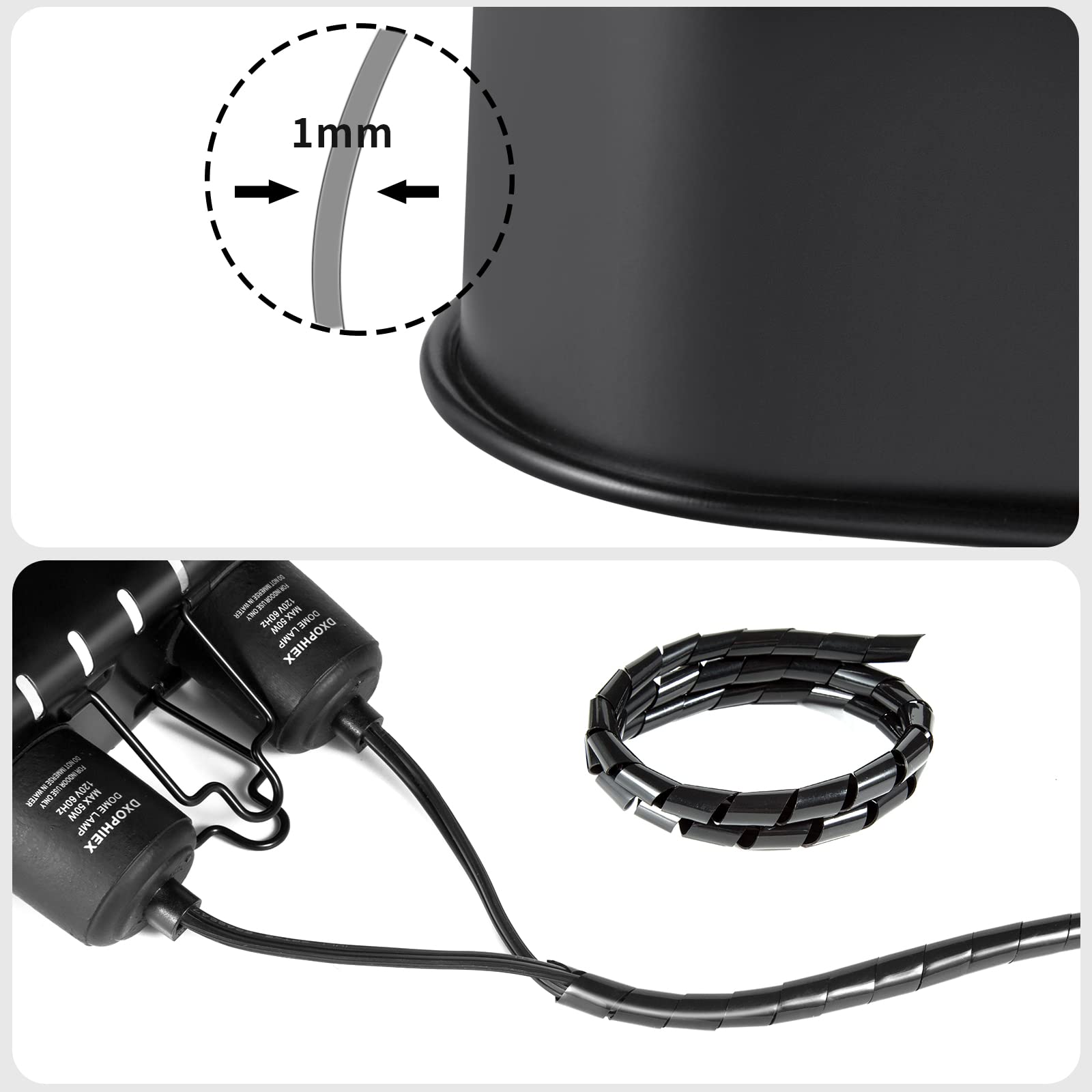 Dxophiex Nano Reptile Heat Lamp Max 40W Dual Reptile Light Fixture With Two Independent Switches, Uvb Light Fixture Dual Dome La