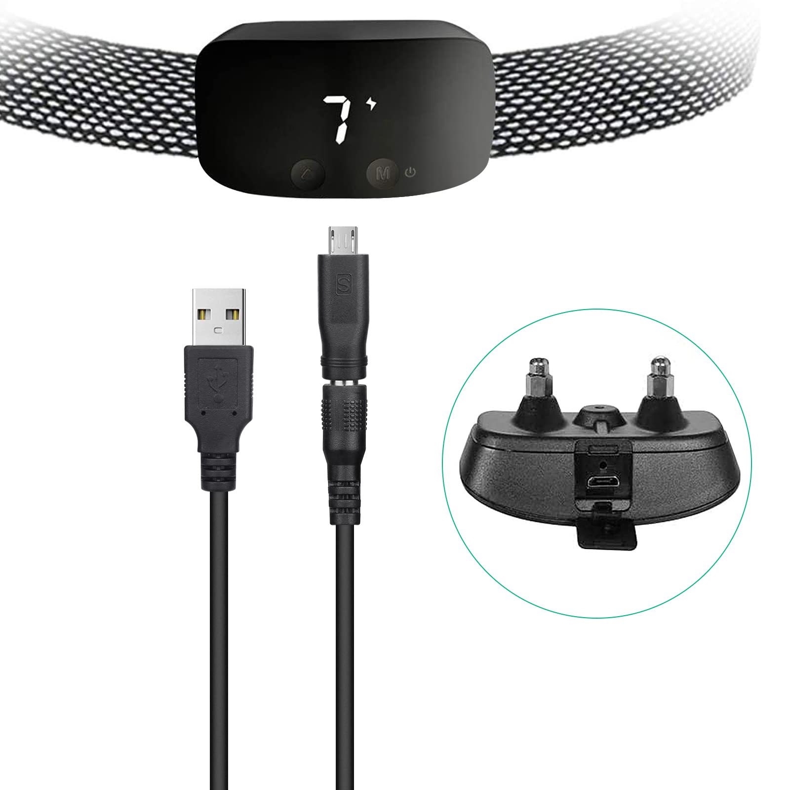 Shock Collar Charger Replacement For Petrainer Pet998Dbb, Nbju Tc-001 And Patpet P-Collar 320 Training Collar,4 In 1 Usb Chargin