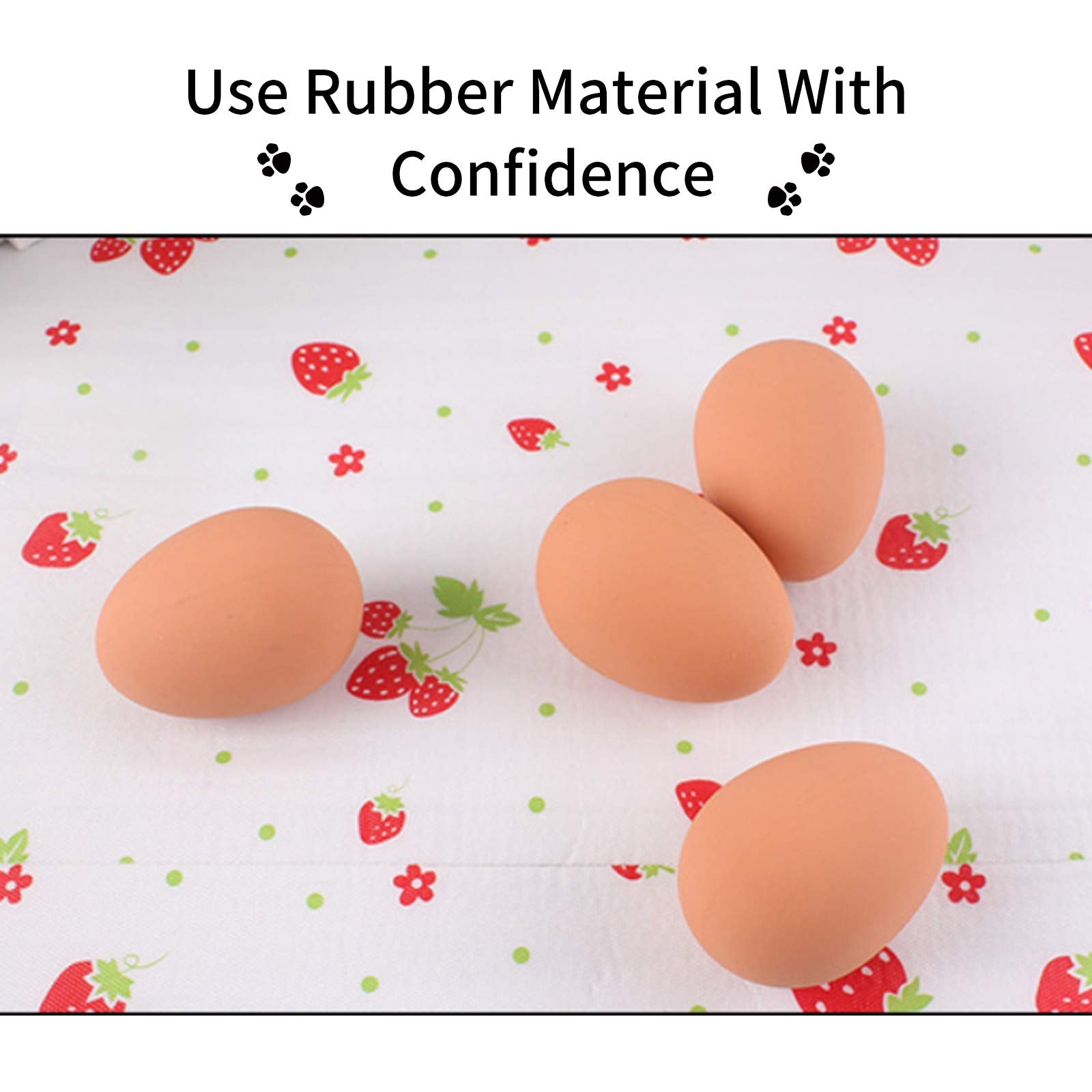 Andiker Dog Egg Toy, 2Pcs Soft Rubber Dog Ball Toy Interactive Puppy Toys For Small Dogs Fetch Play Soft Rubber Fake Egg Bouncy