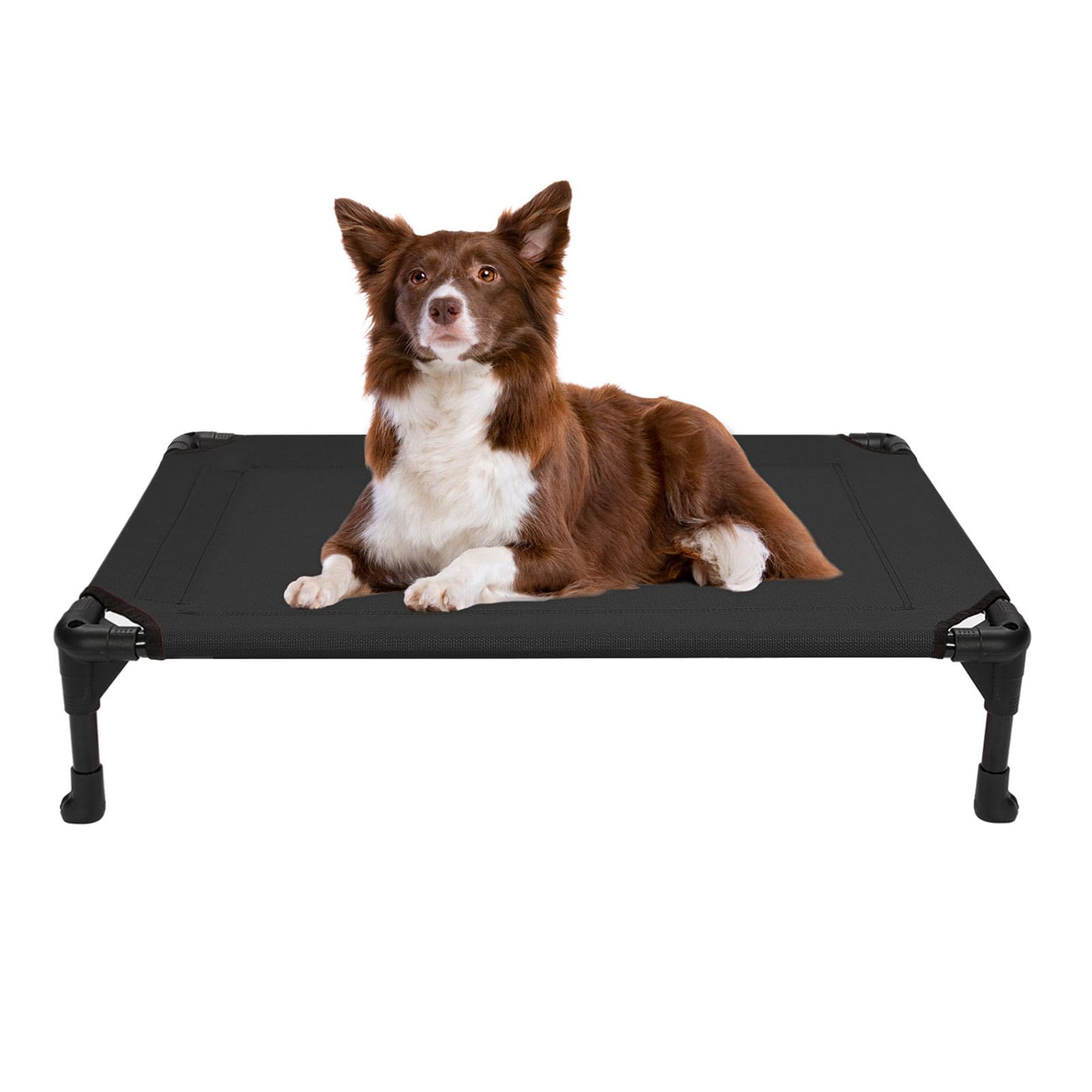 Veehoo Cooling Elevated Dog Bed, Portable Raised Pet Cot With Washable & Breathable Mesh, No-Slip Rubber Feet For Indoor & Outdo