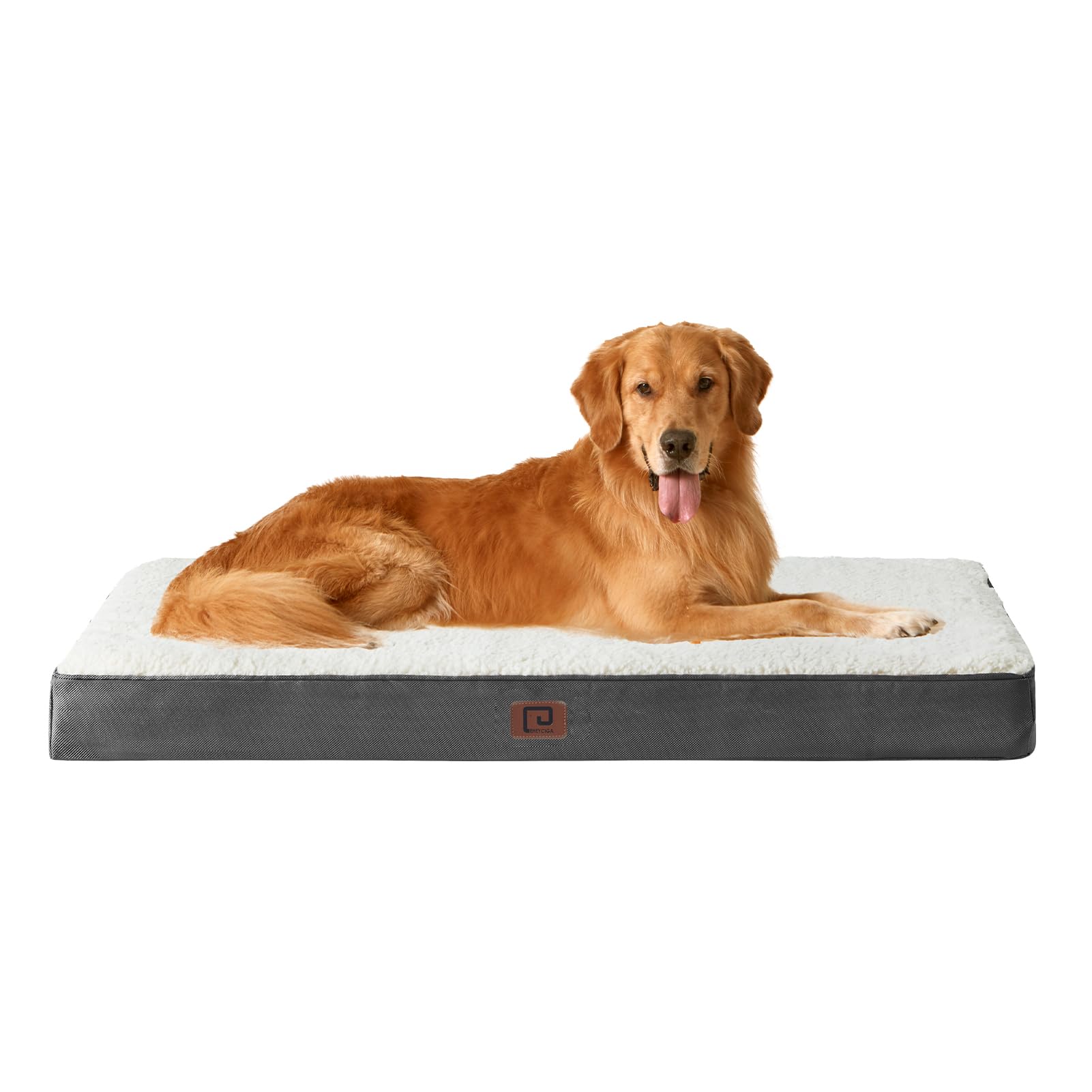 Eheyciga Orthopedic Dog Beds For Large Dogs With Removable Washable Cover, Beige, 36X27