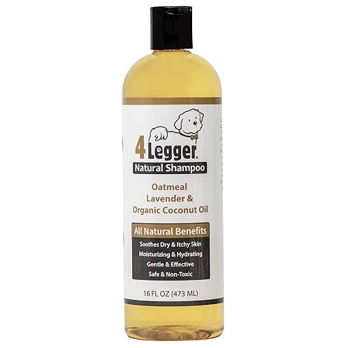 4Legger Organic Dog Shampoo Usda Certified Organic, All Natural Hypoallergenic Dog Shampoo With Oatmeal, Lavender, And Coconut Oil - Organic Oatmeal Shampoo For Dogs - Dog Shampoo For Itchy Skin 16 Oz