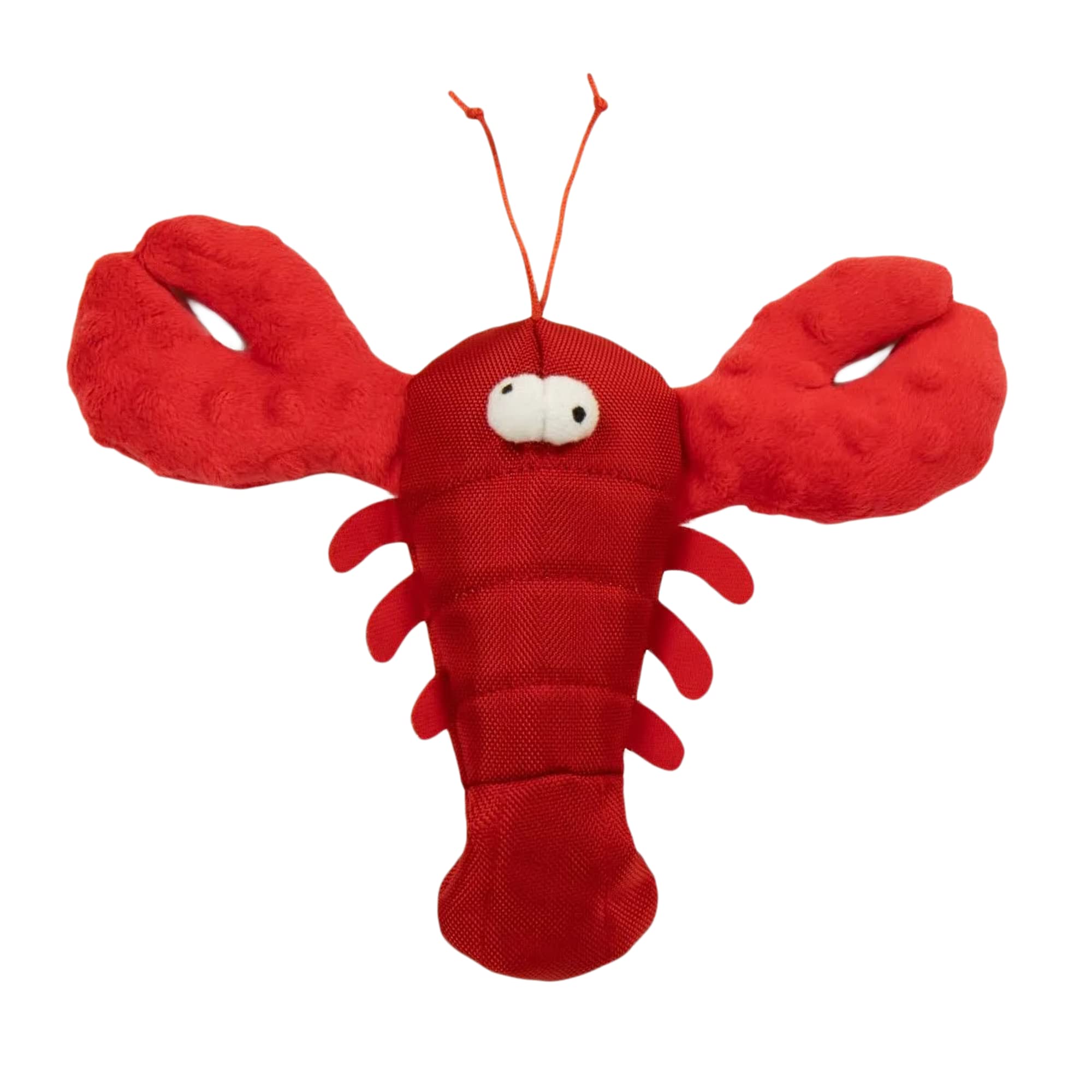Trustypup Tough 'N Fun Lobster Squeaky Plush Dog Toy, Chew Guard Technology - Red, Medium